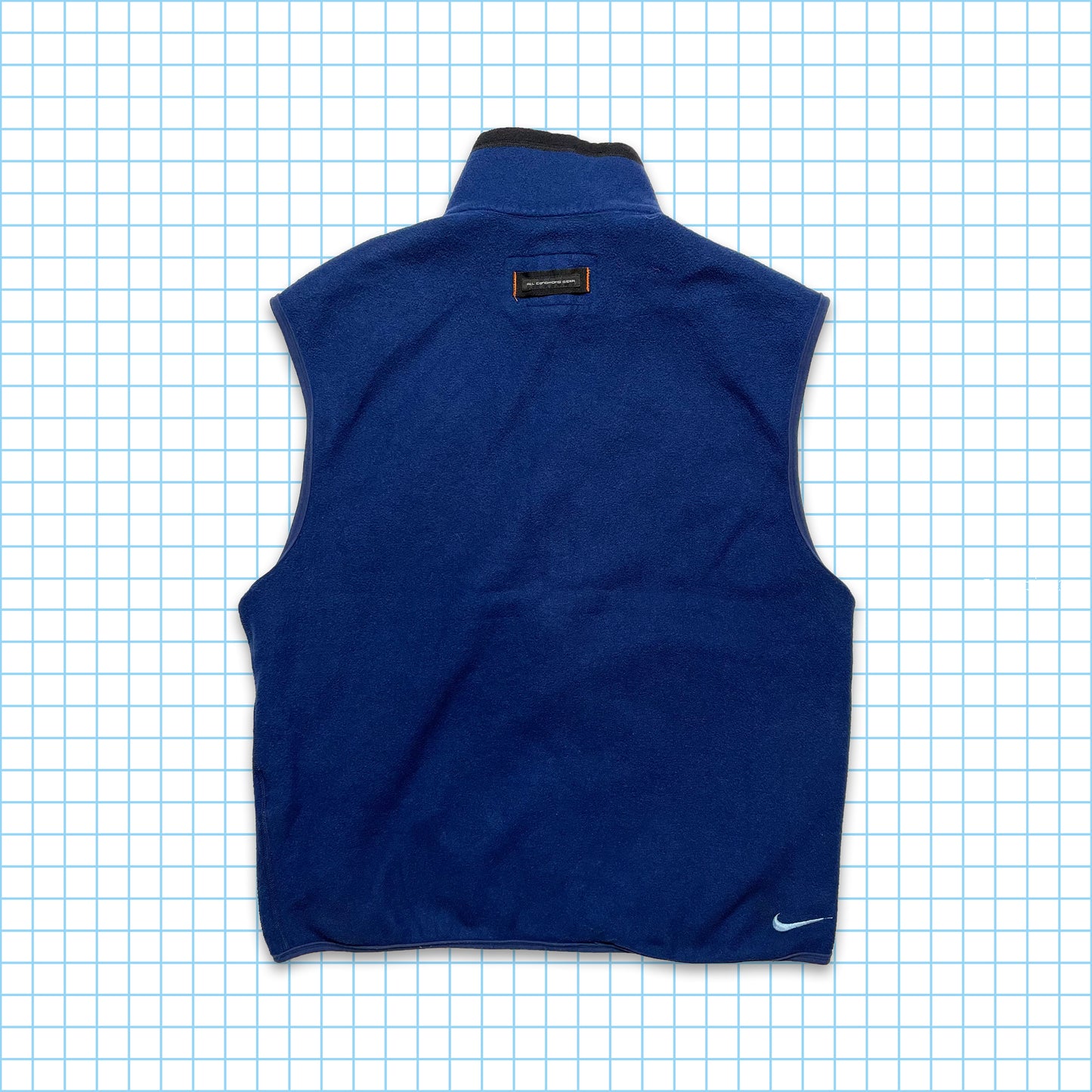 Vintage Nike ACG Royal Blue Fleece Vest - Extra Large