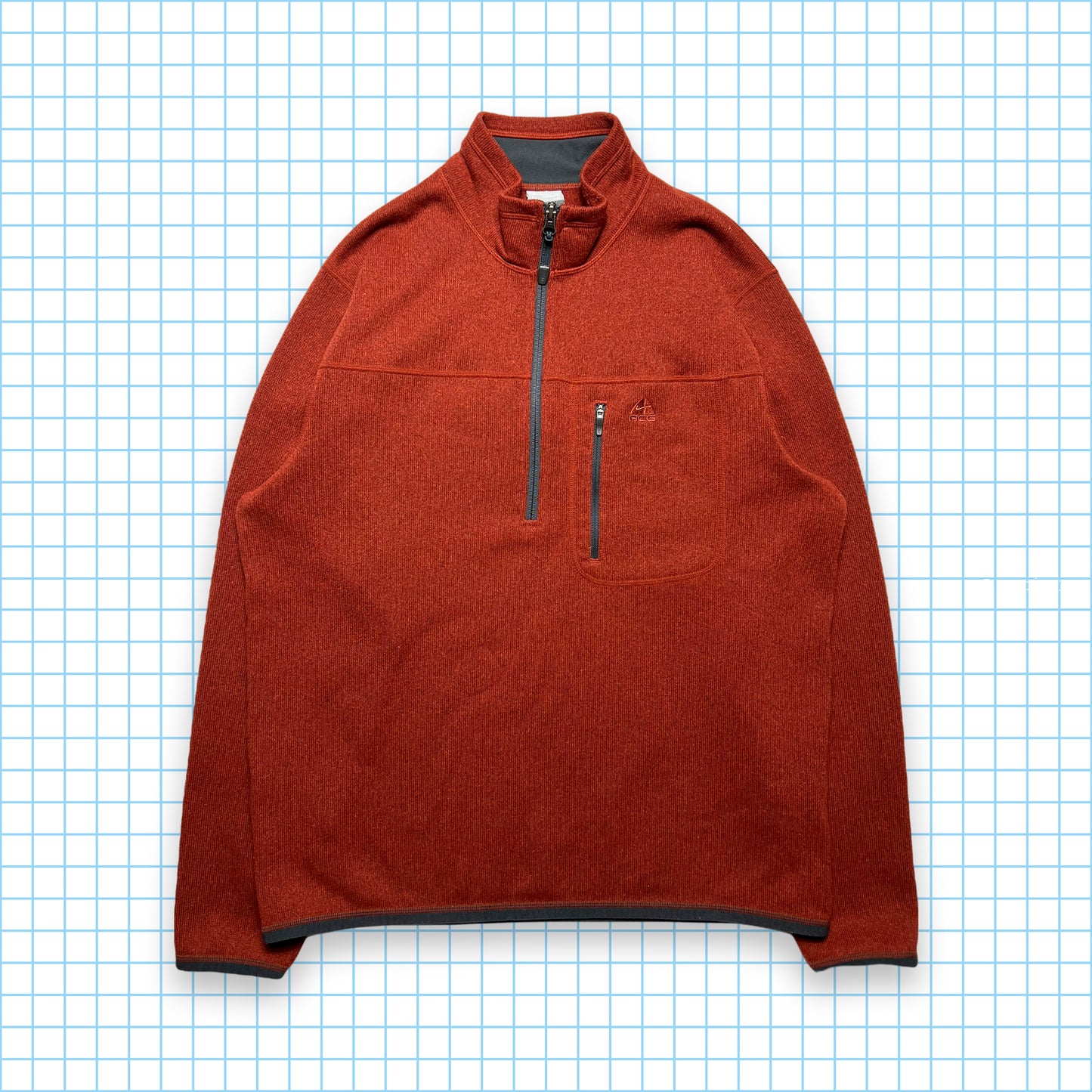 Nike ACG Burnt Orange Tonal Quarter Zip - Large / Extra Large