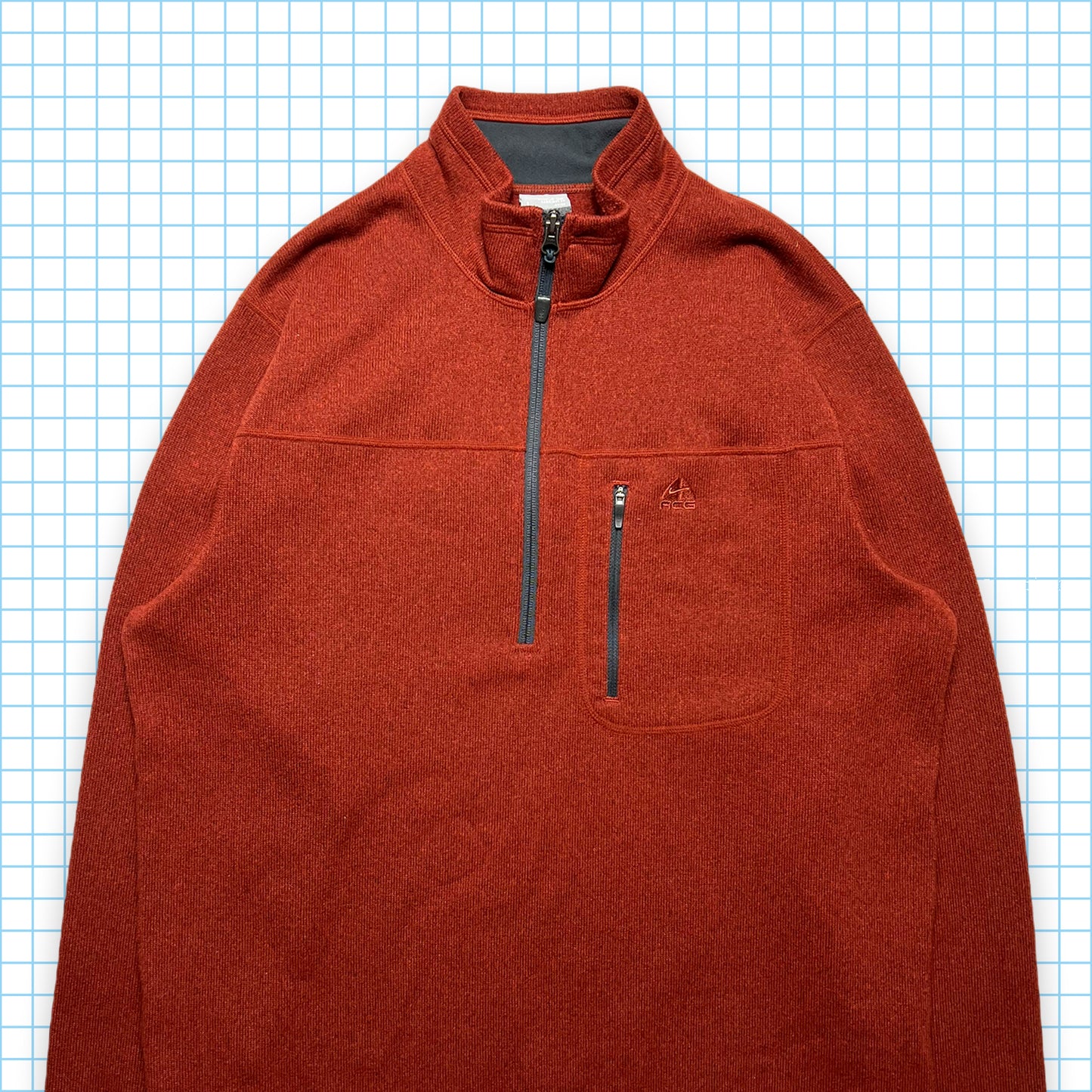Nike ACG Burnt Orange Tonal Quarter Zip - Large / Extra Large