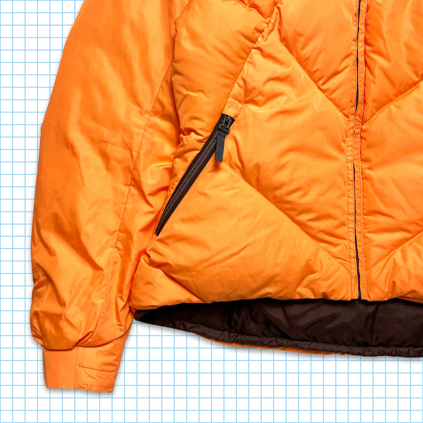 Vintage Nike ACG Fluorescent Orange Puffer Jacket - Small