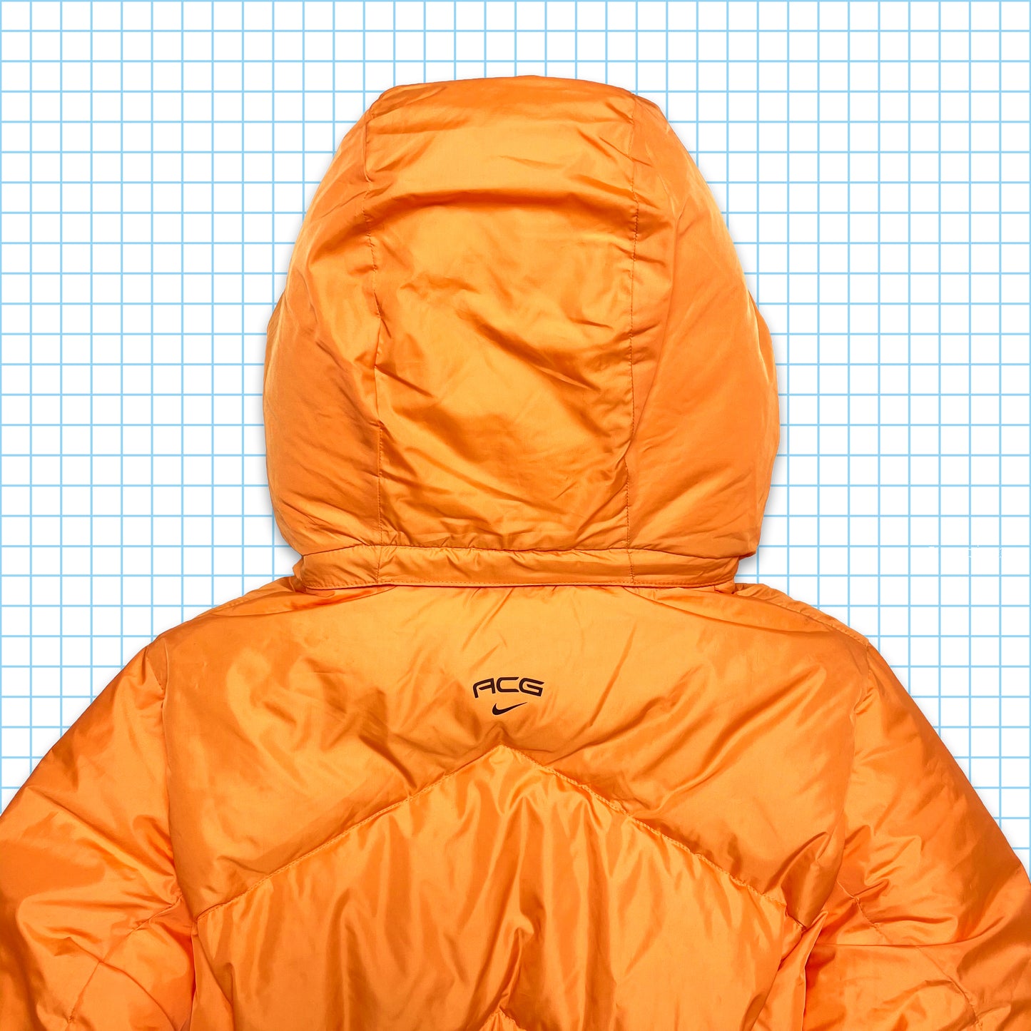 Vintage Nike ACG Fluorescent Orange Puffer Jacket - Small