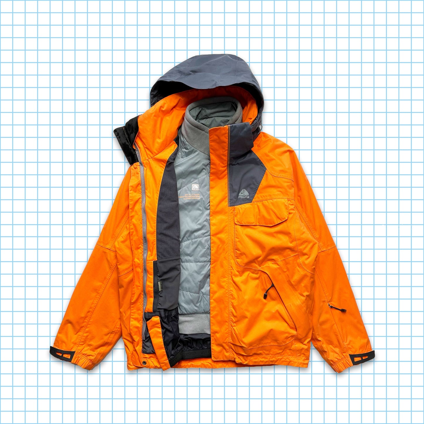 Vintage Nike ACG Heavy Weight Orange Jacket - Medium / Large