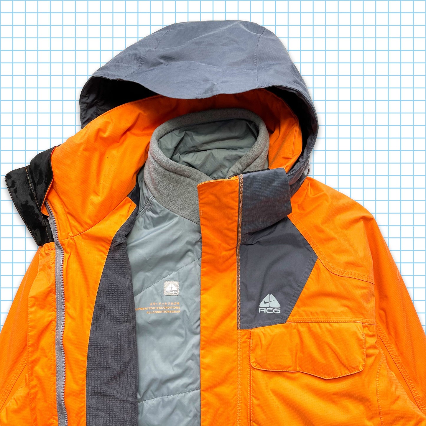 Vintage Nike ACG Heavy Weight Orange Jacket - Medium / Large