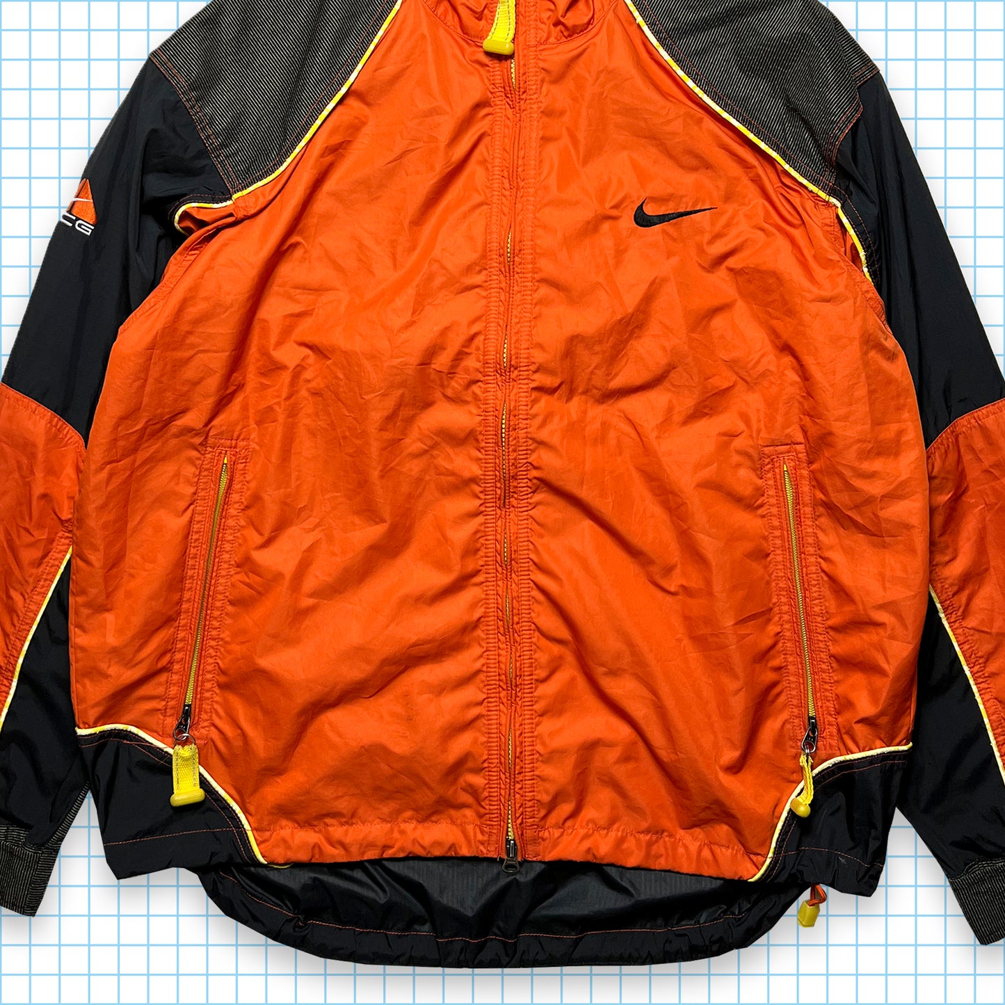 Nike ACG Bright Orange Packable Track Jacket - Medium / Large