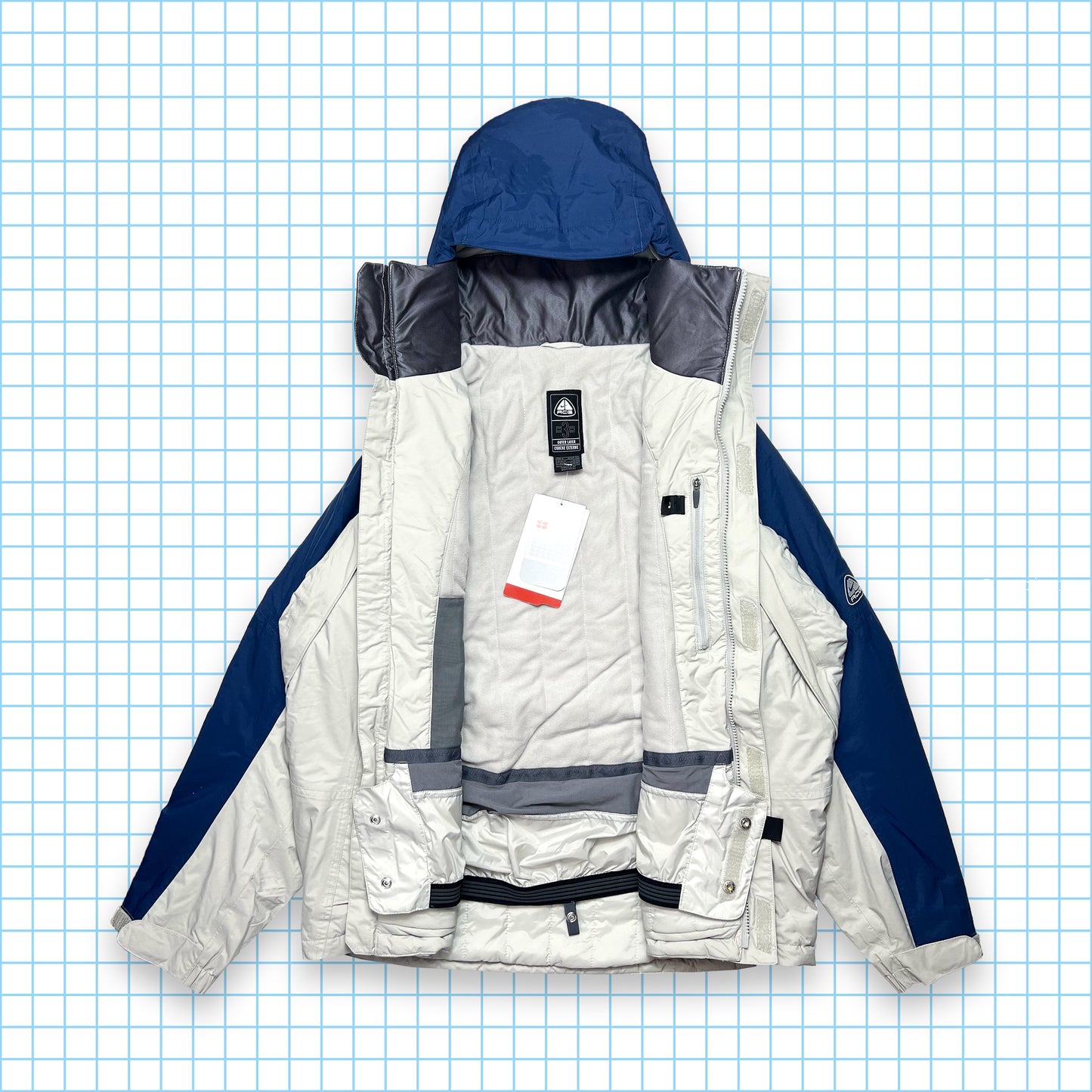 Nike ACG Blue/Grey Padded Technical Store-FIT Skii Jacket - Large / Extra Large