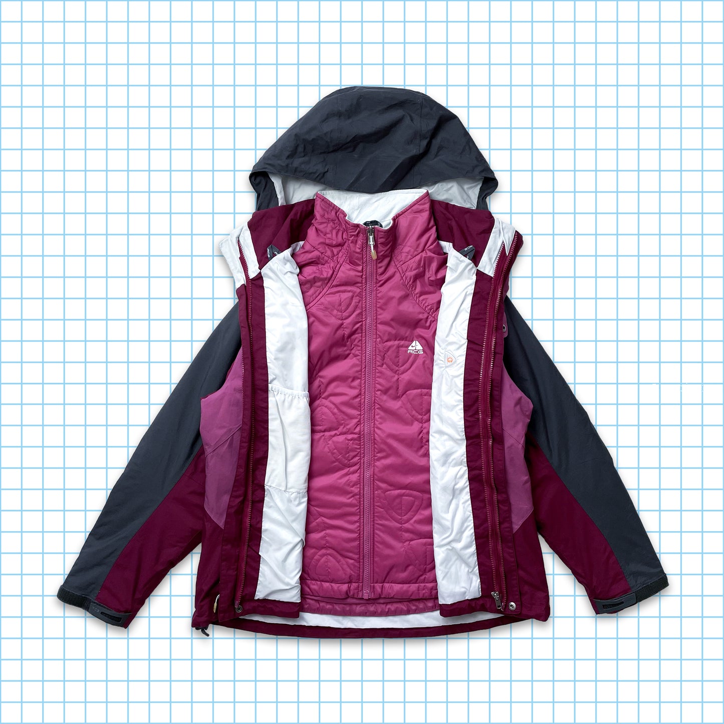 Vintage Nike ACG 2in1 ‘Bacon’ Technical Padded Jacket - Large