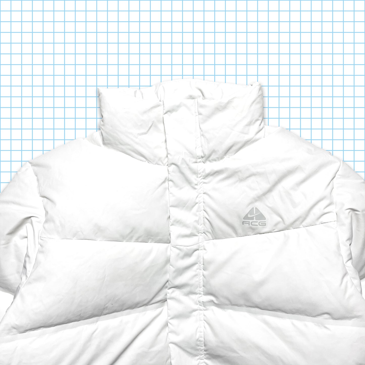 vintage Nike ACG Cocaine White 550 Down Puffer Jacket - Grand / Extra Large