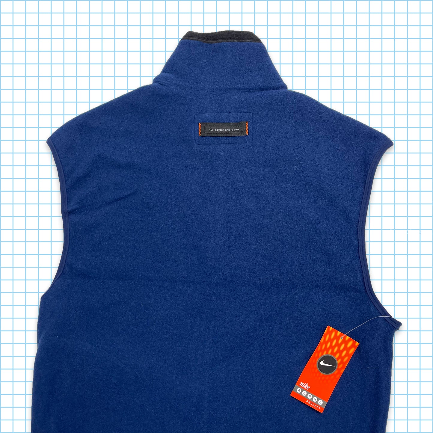 Vintage Nike ACG Royal Blue Fleece Vest - Extra Large
