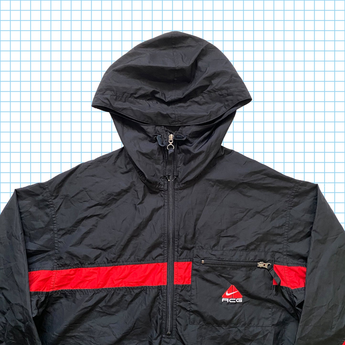 vintage Nike ACG Nylon Extérieur Shell Demi-Zip - Moyen