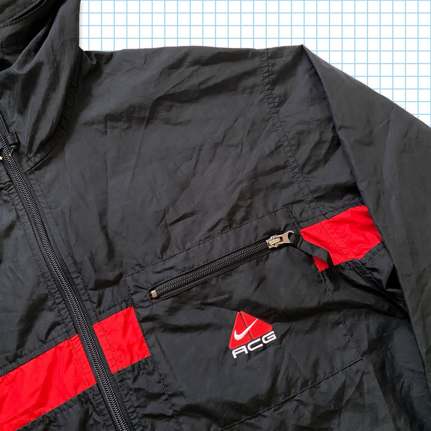 vintage Nike ACG Nylon Extérieur Shell Demi-Zip - Moyen