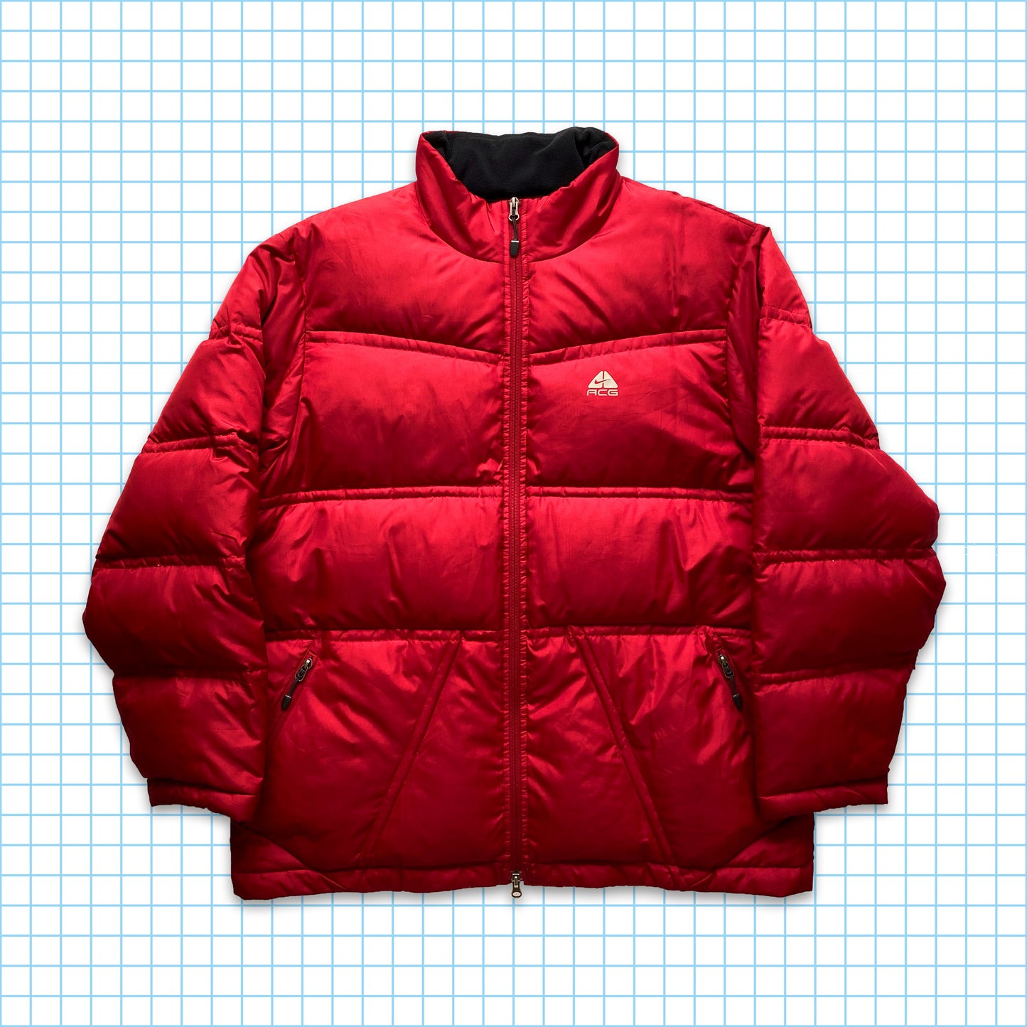 vintage Nike ACG Feather Weight Down Rouge Nylon Shimmer - Extra Large