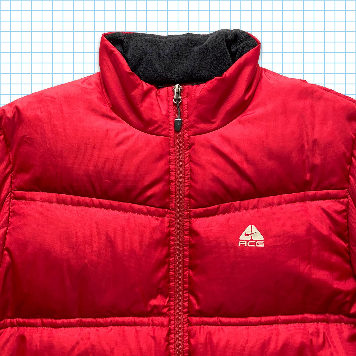 vintage Nike ACG Feather Weight Down Rouge Nylon Shimmer - Extra Large