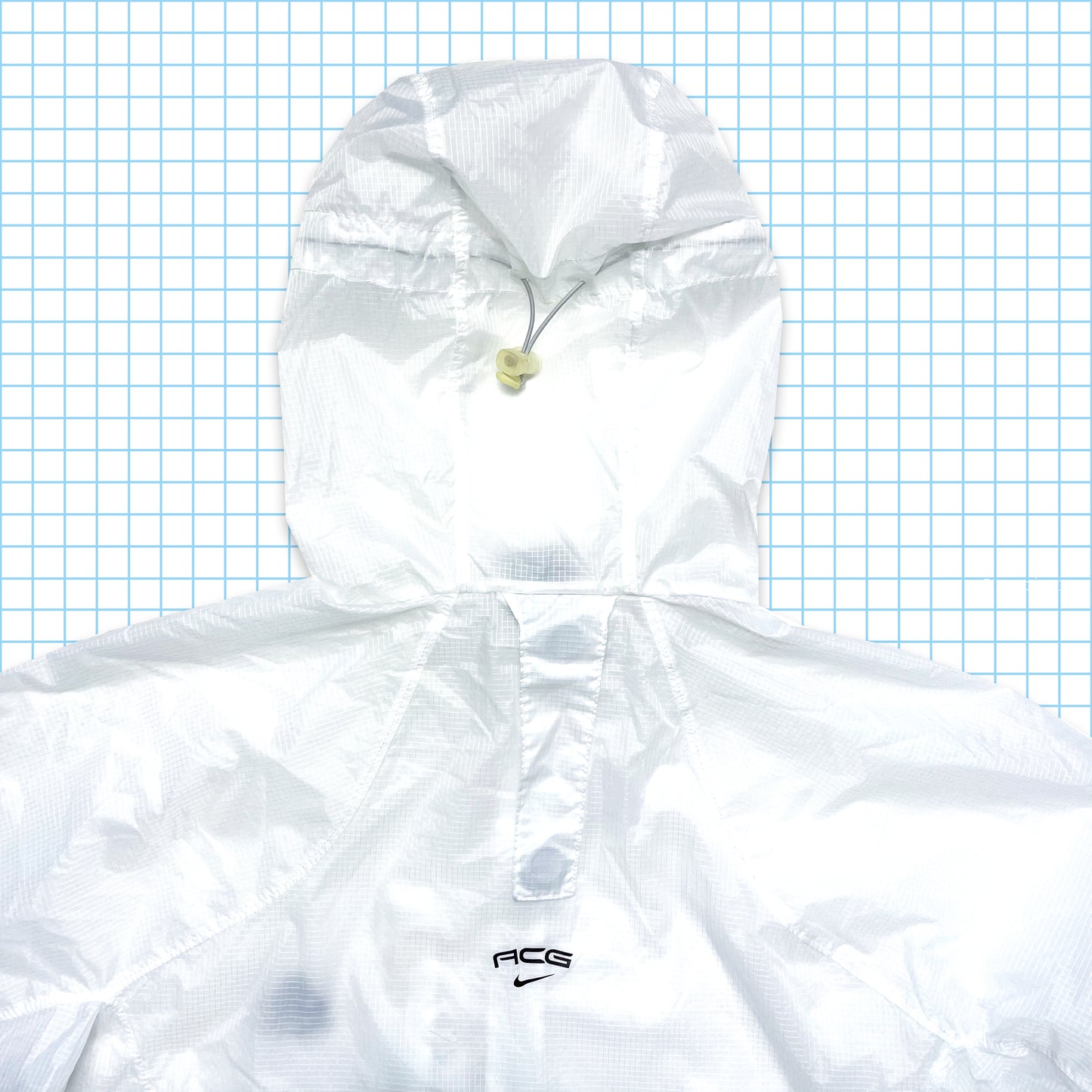 Nike ACG White Semi Transparent MP3 Ripstop Jacket - Small