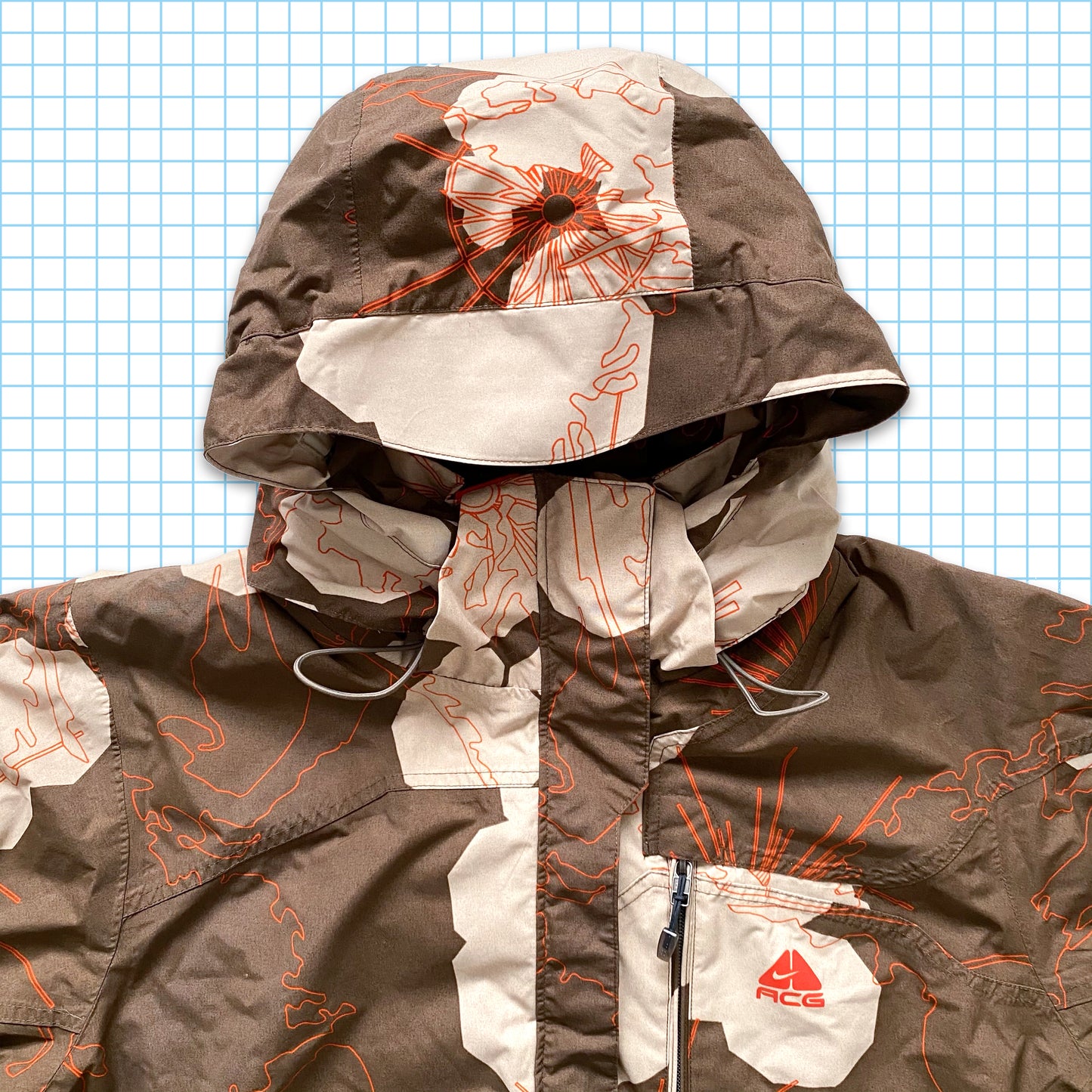 Vintage Nike ACG Abstract Outline Heavy Padded Jacket - Extra Large