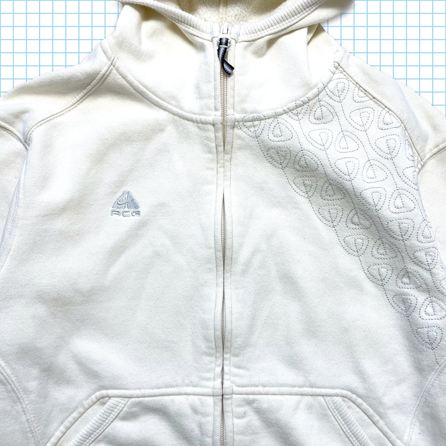 Vintage Nike ACG Spiral Zipped Hoodie - Small