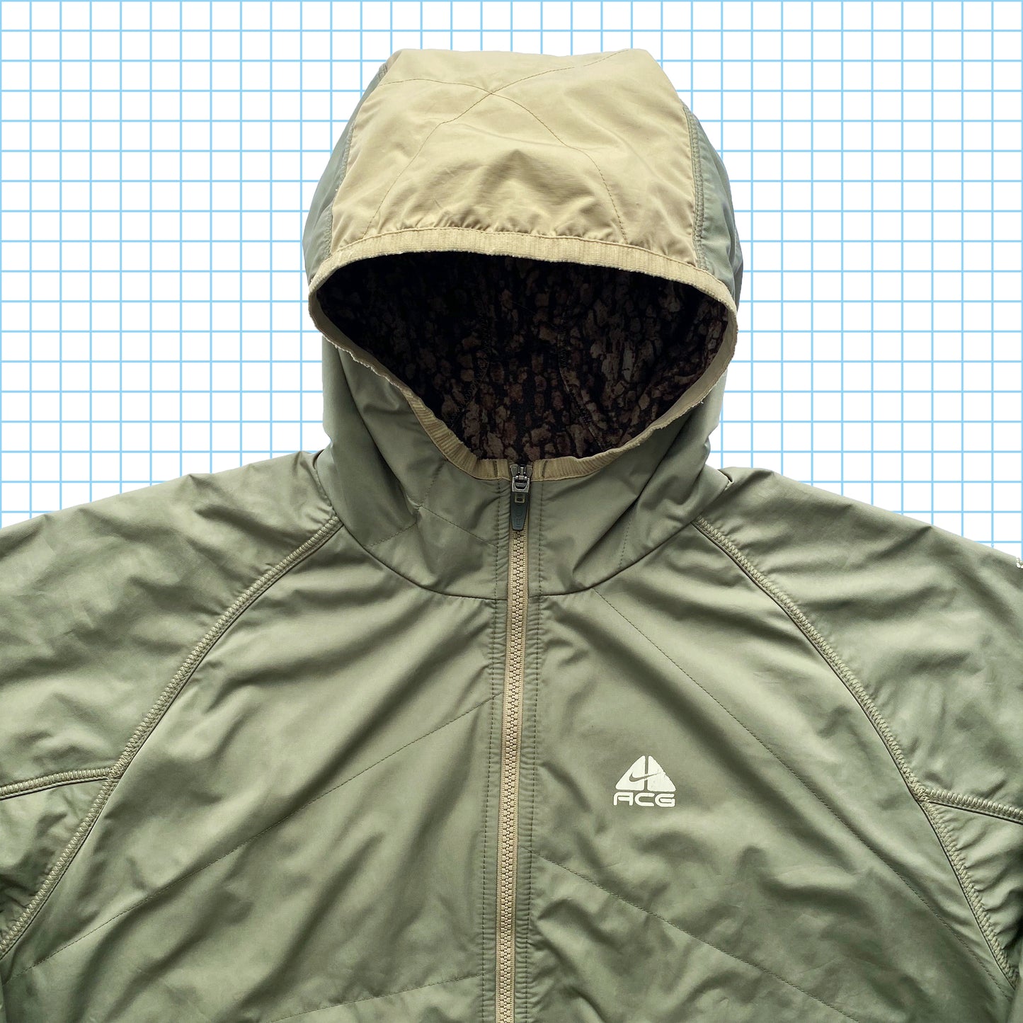 vintage Nike ACG Real Tree Lined Two Tone Soft Shell Jacket - Moyen / Grand