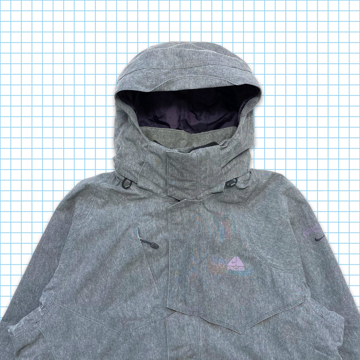 Vintage Nike ACG Brushed Slate Multi Pocket Padded Jacket - Extra Large / Extra Extra Large