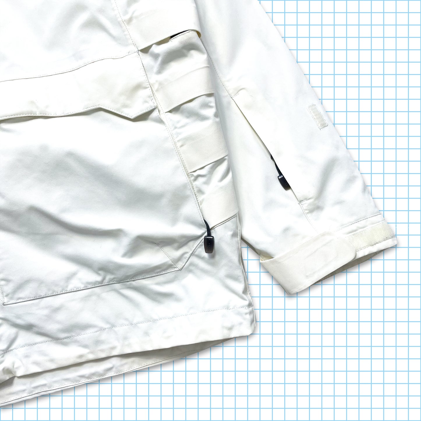 vintage Nike ACG Off White/Beige Multi Pocket Veste rembourrée technique - Large / Extra Large