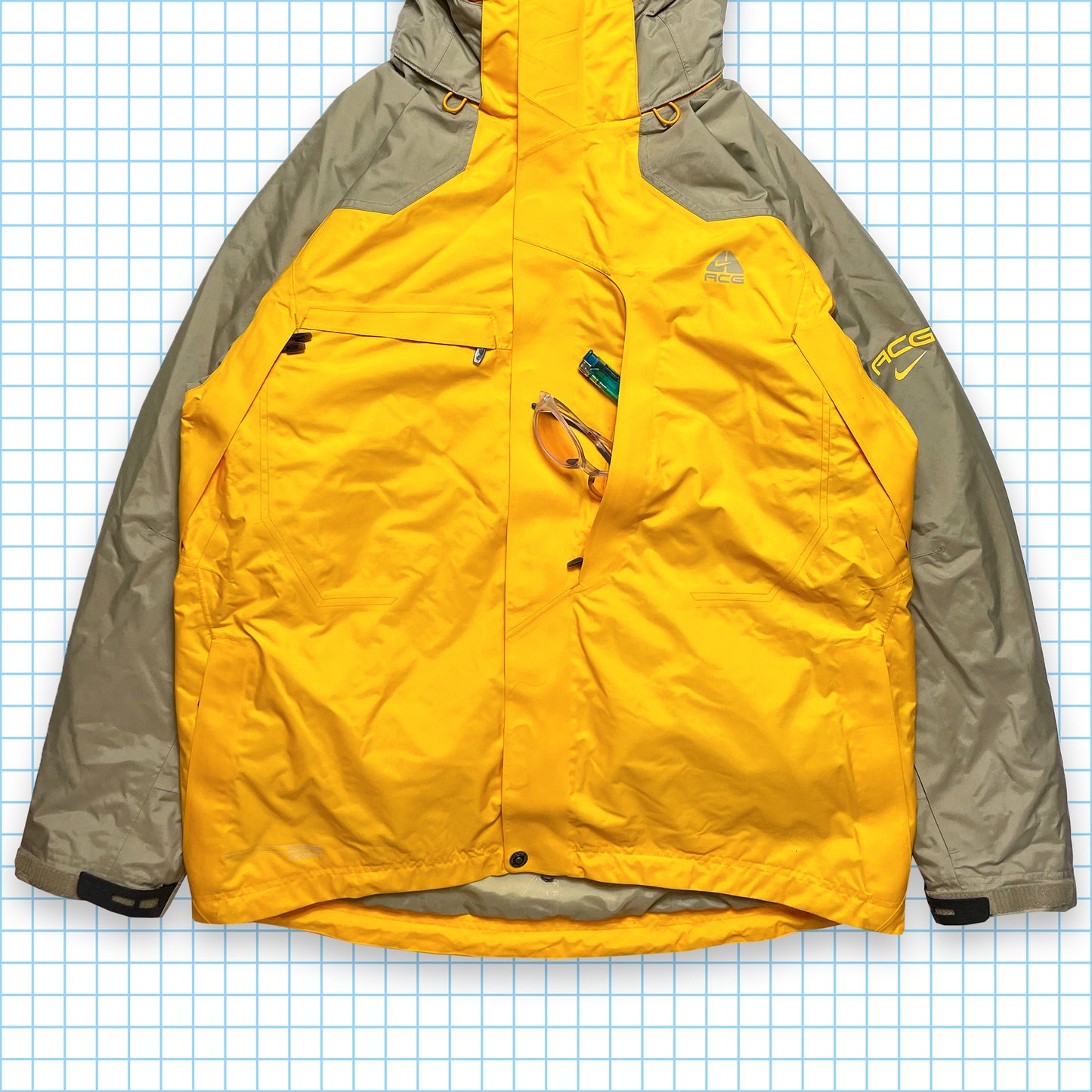 Nike ACG Bright Yellow Storm-Fit 5 2in1 Padded Heavy Weight Jacket - Extra Large