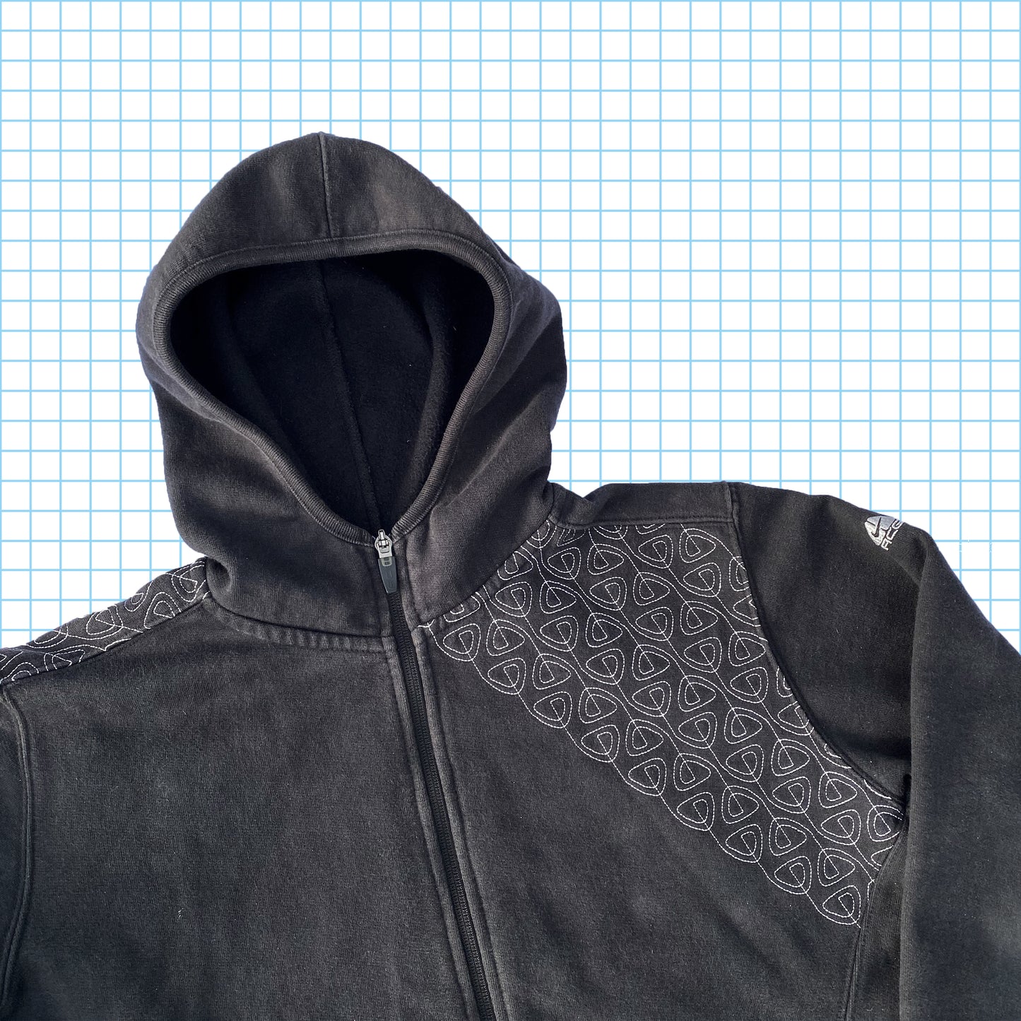 Vintage Nike ACG Spiral Zipped Hoodie - Small