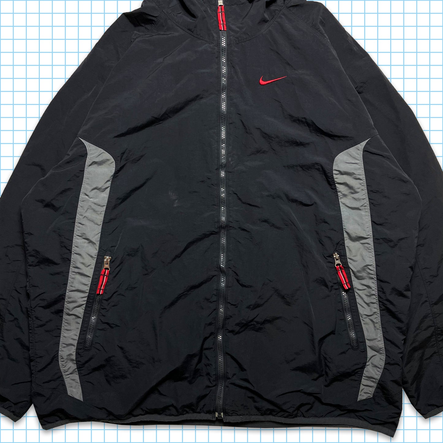 Vintage Nike Nylon/Fleece Reversible Panelled Jacket - Extra Large
