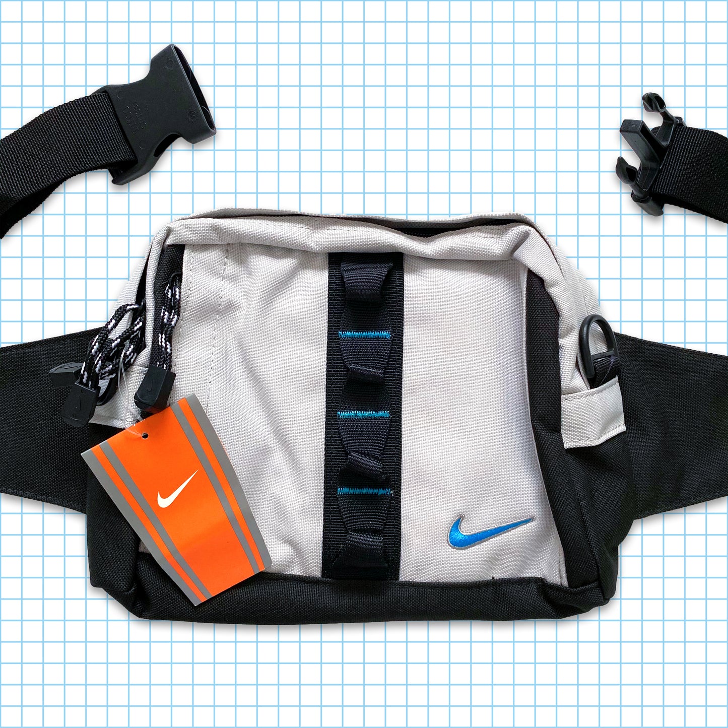 Vintage Nike Marina Blue Swoosh Cross Body Bag