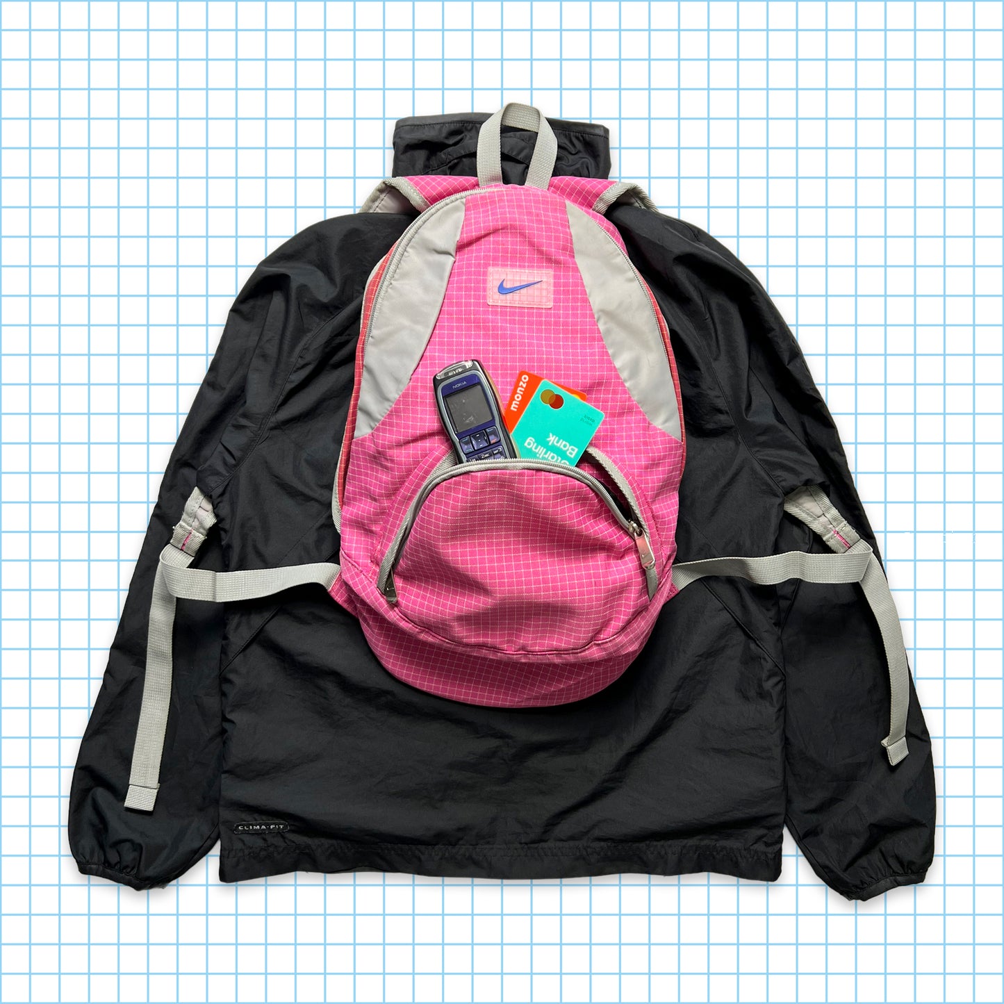 Nike Bright Pink Grid Back Pack