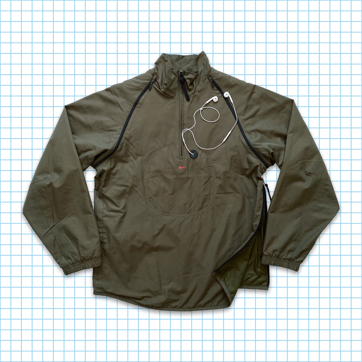 vintage Nike 2in1 Convertible MP3 Jacket - Moyen