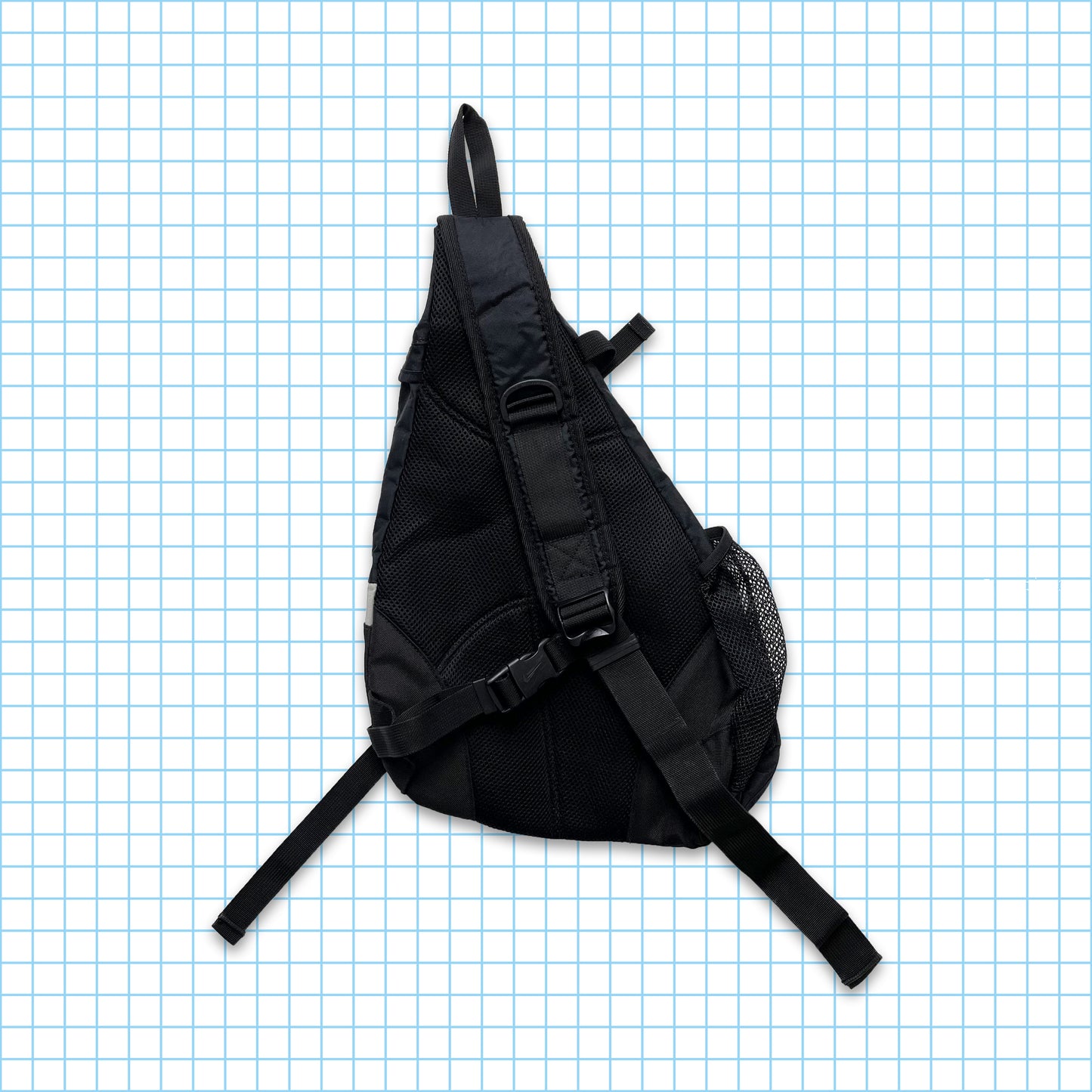 Vintage Nike Monochrome Technical Tri-Harness Cross Body Bag