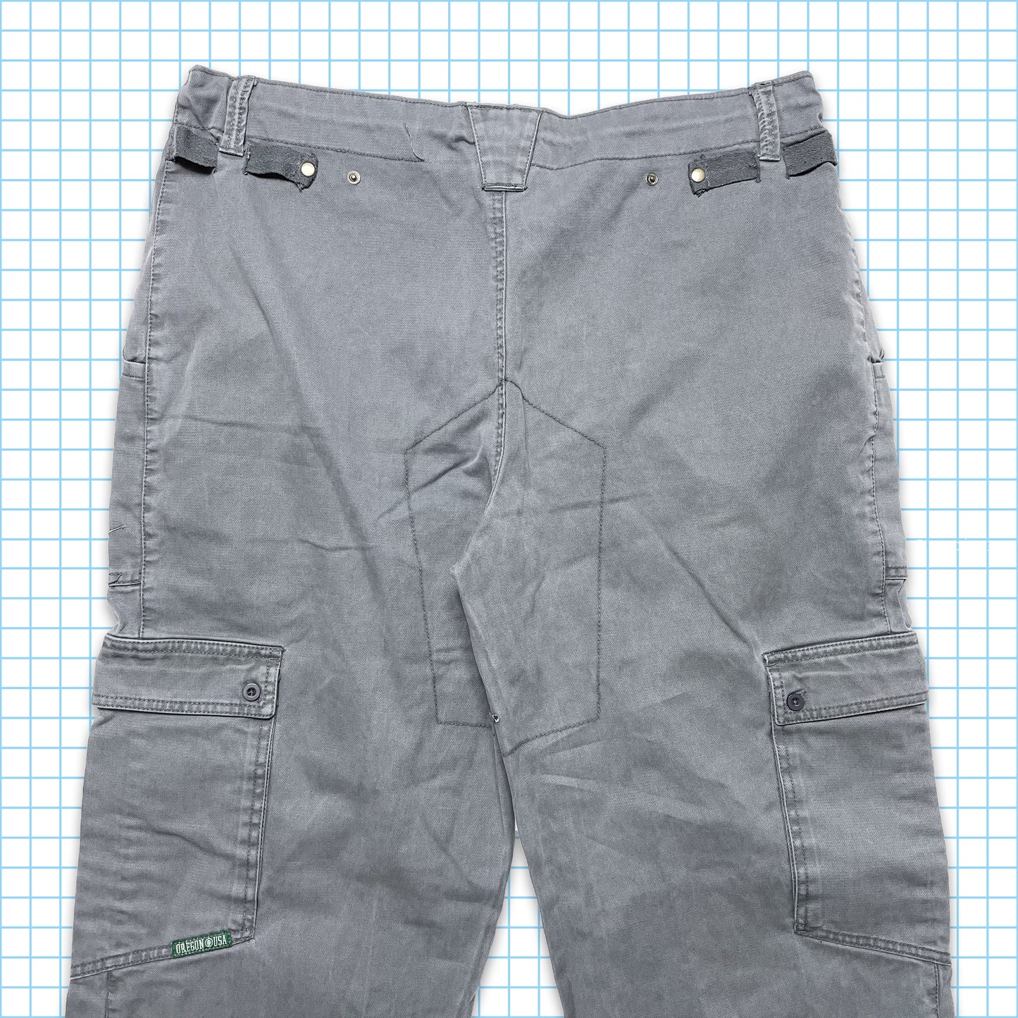 Vintage Nike Grey Washed Cargos - Medium