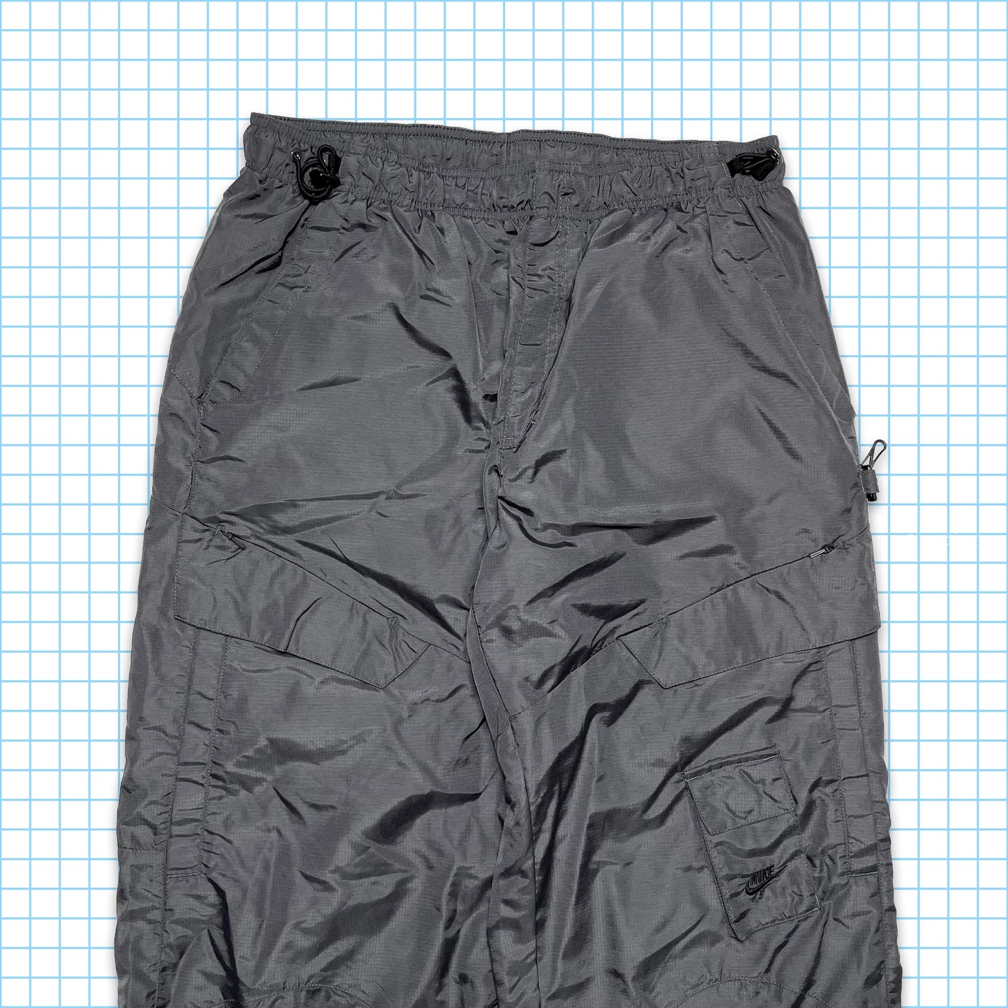 vintage Nike Front Tri-Pocket Nylon Shimmer Cargos - Taille 34 » / 36 »