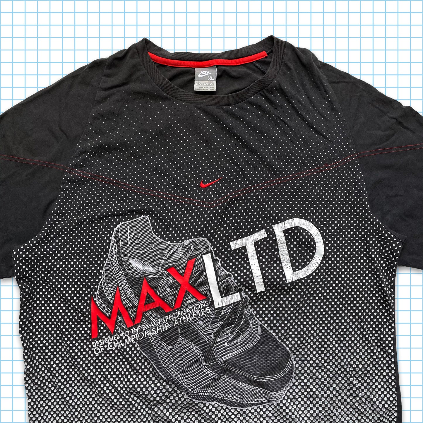 Vintage Nike LTD Centre Swoosh All Over Graphic Tee - Large