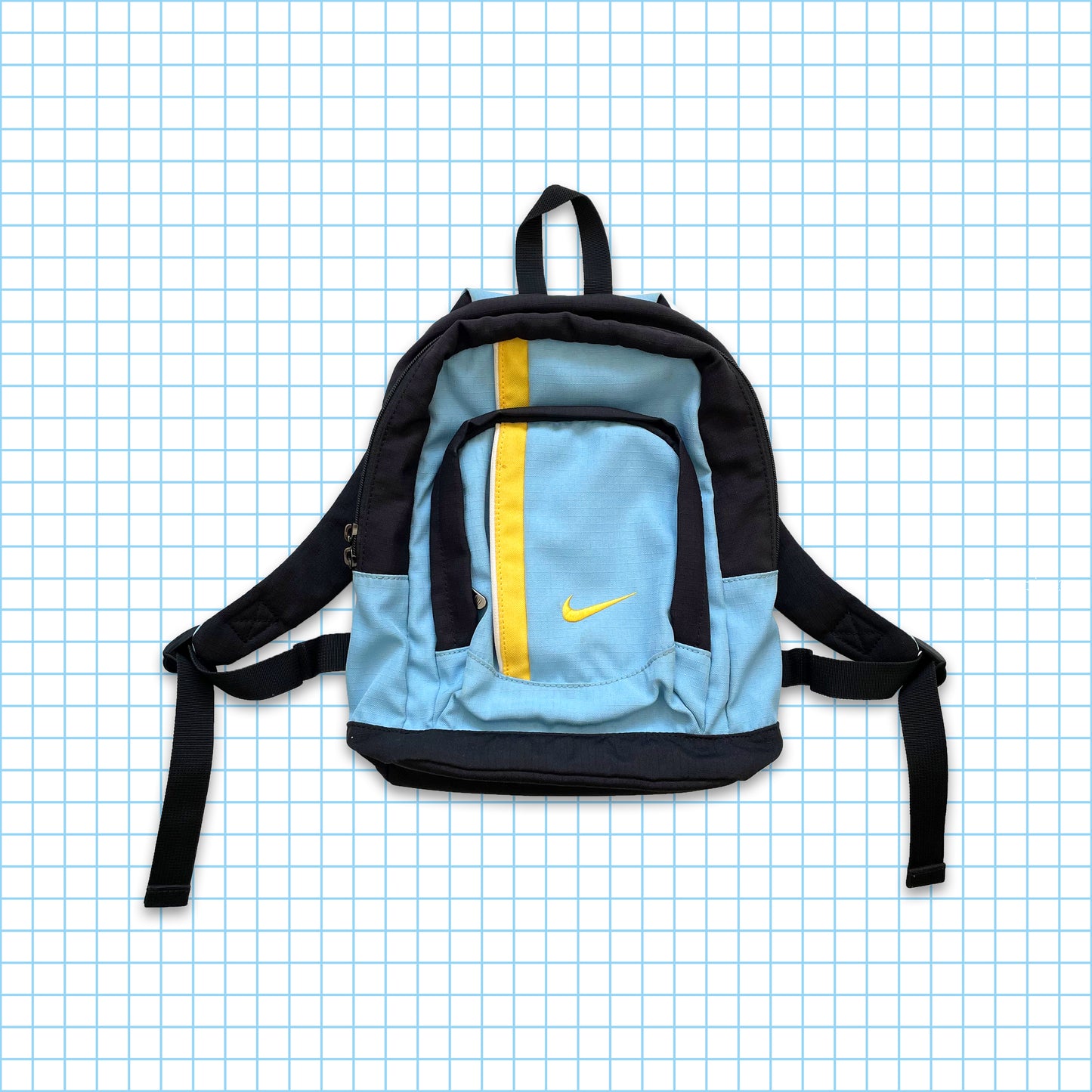 Vintage Nike Mini Baby Blue/Bright Yellow Back Pack