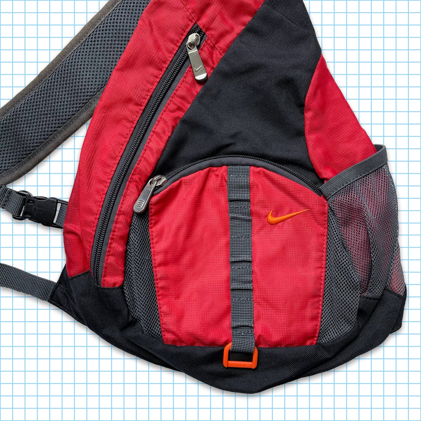 Vintage Nike Technical Mini Tri-Harness Cross Body Bag