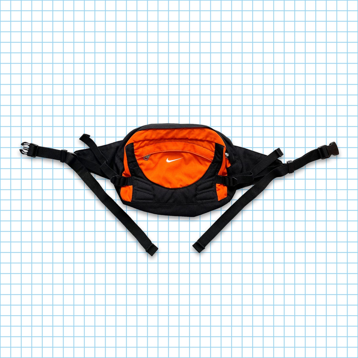 Vintage Nike Bright Orange Technical Side Bag