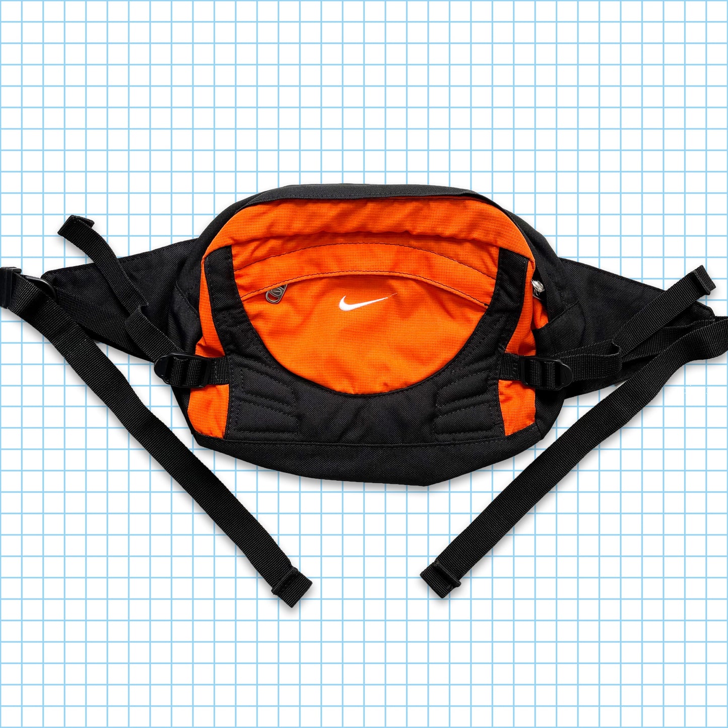 Vintage Nike Bright Orange Technical Side Bag