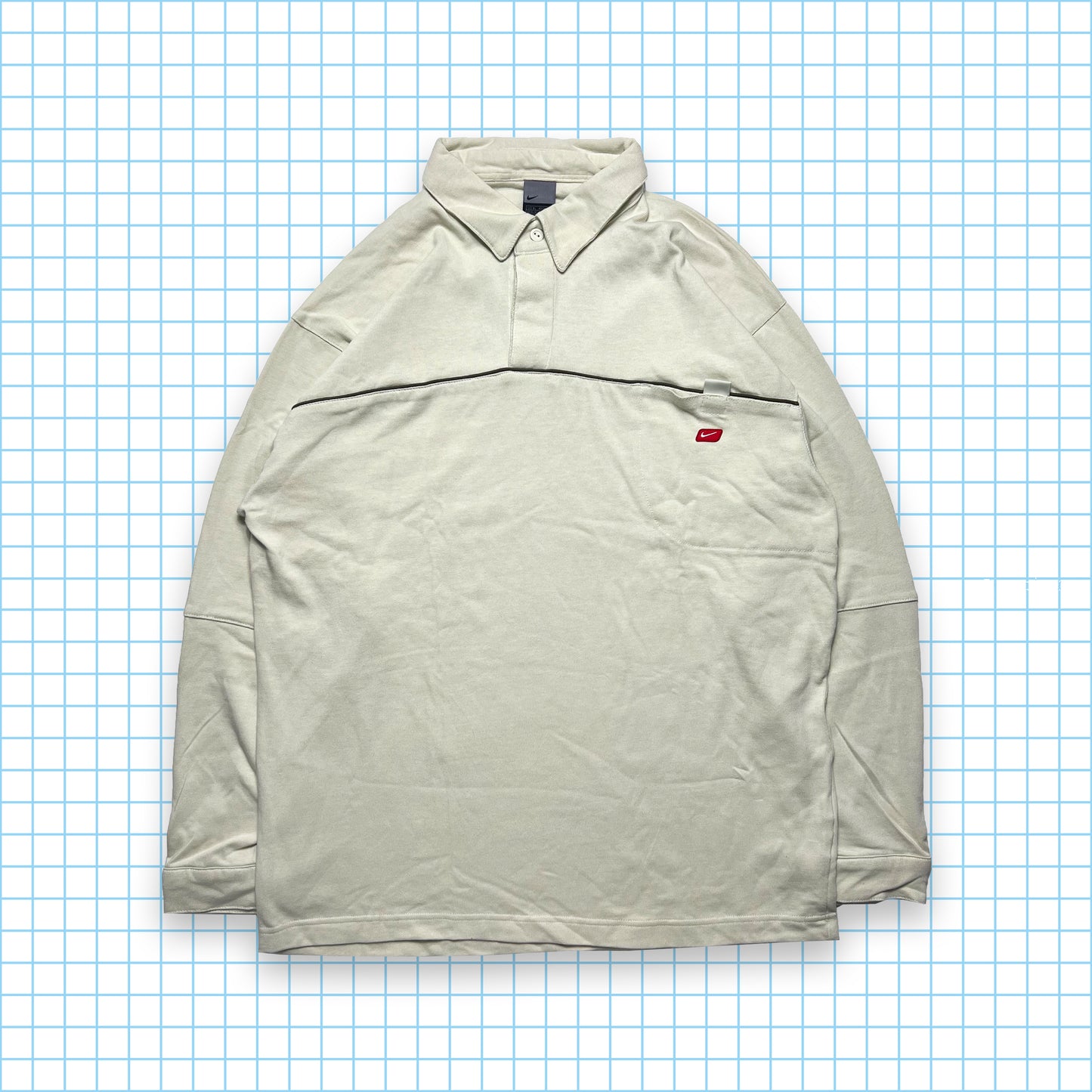 Vintage Nike Longsleeve Polo Shirt - Extra Large / Extra Extra Large
