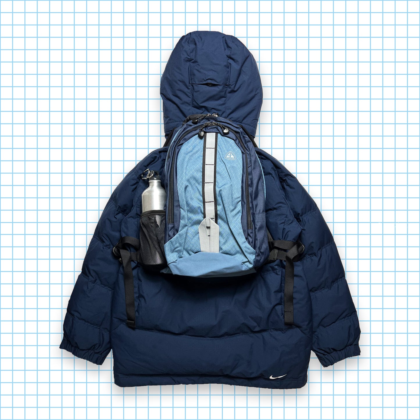 Vintage Nike ACG Midnight Navy 550 Down Puffer Jacket - Extra Large