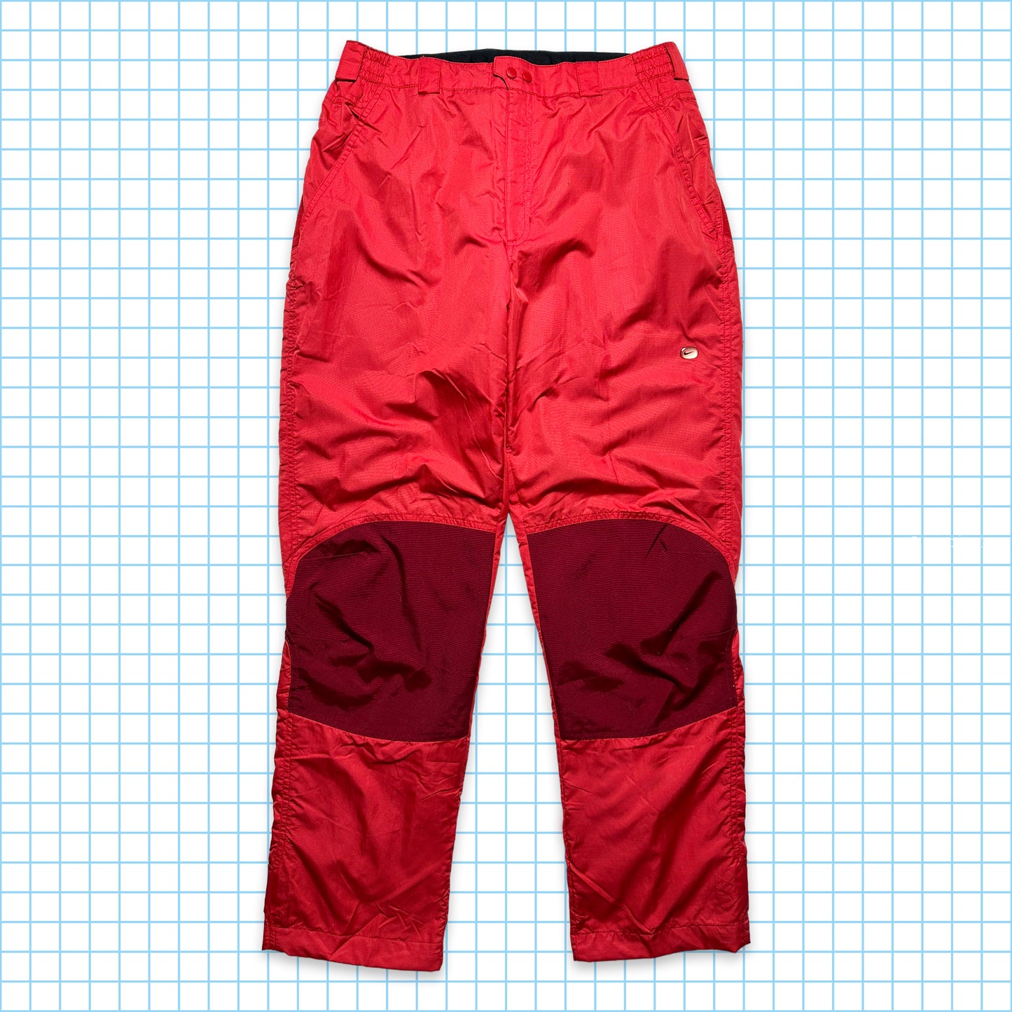 Nike SPRTSDLX Pantalon de survêtement à panneaux rouges - Taille 32-36"