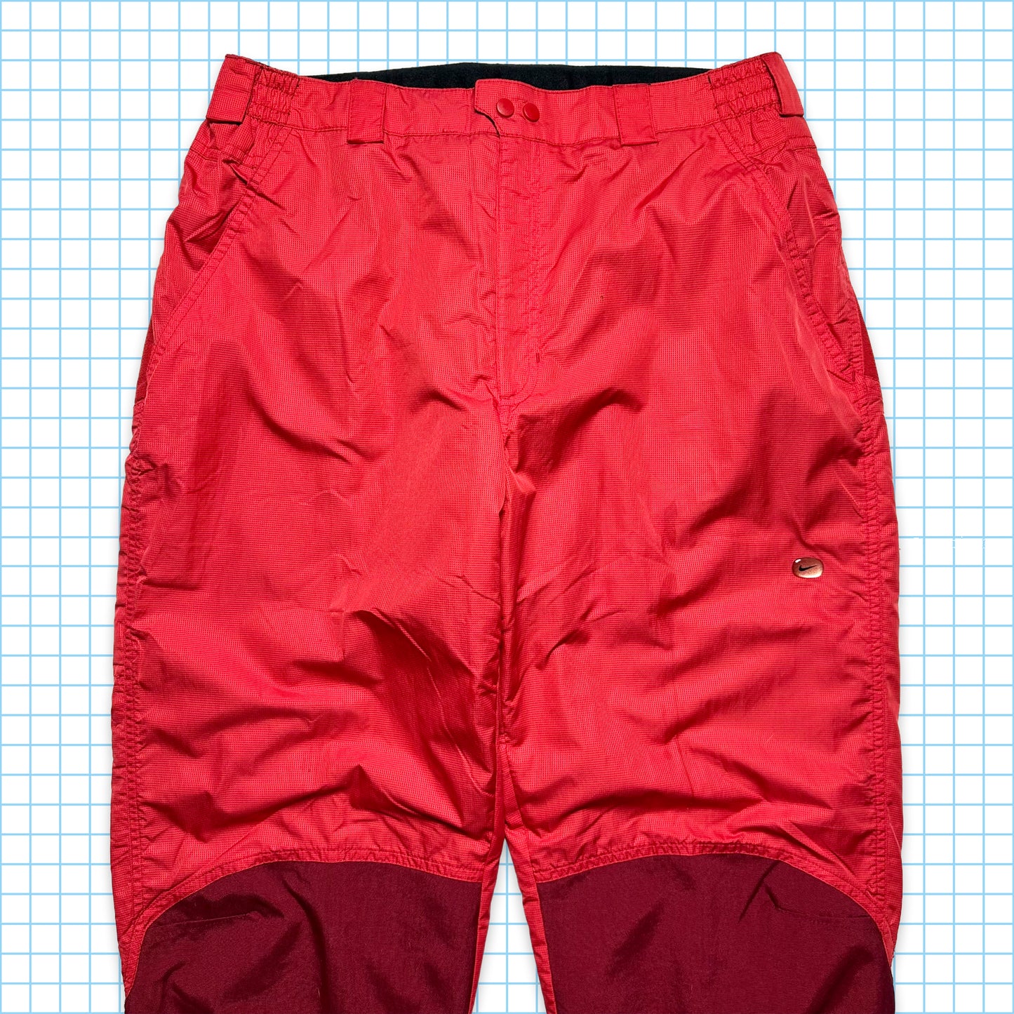 Nike SPRTSDLX Pantalon de survêtement à panneaux rouges - Taille 32-36"