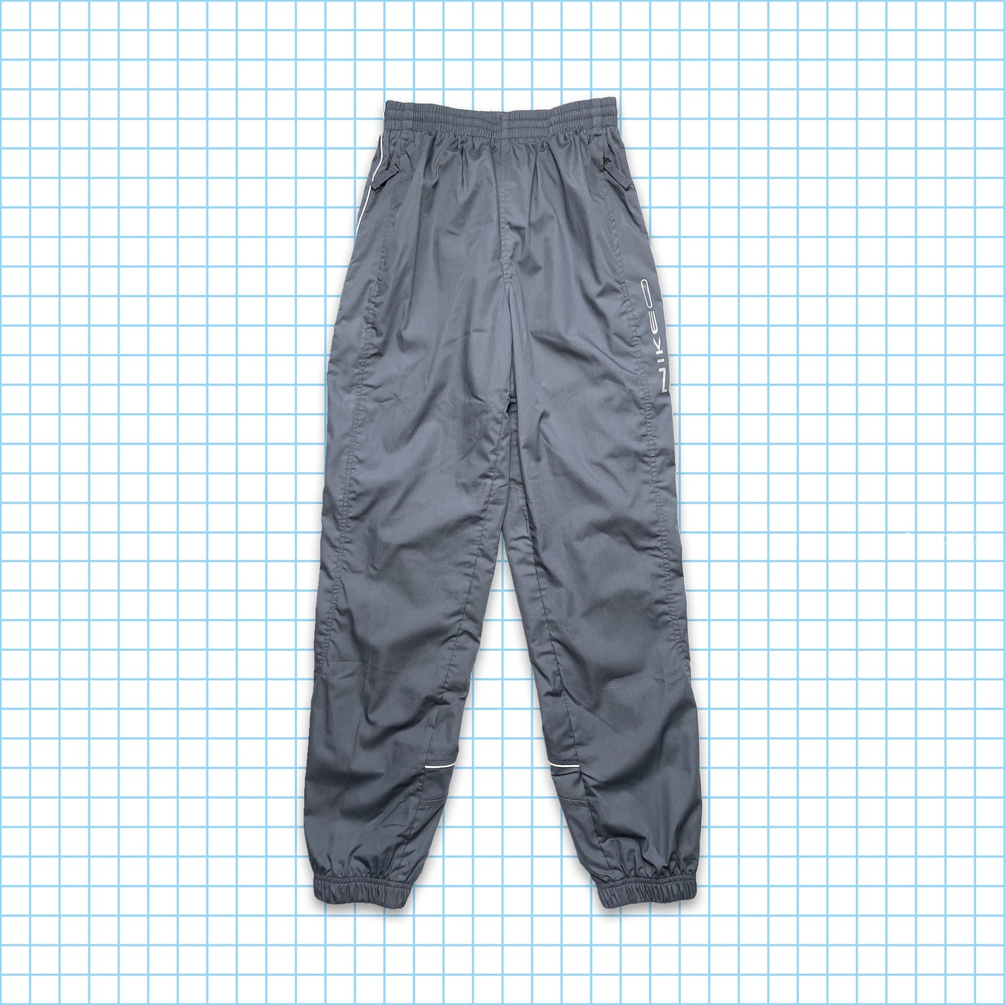 Vintage Nike Grey Piped Technical Track Pant - 28" / 30" Waist