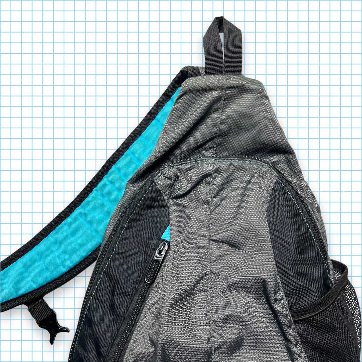 Vintage Nike Marina Blue/Grey/Black Tri-Harness Bag