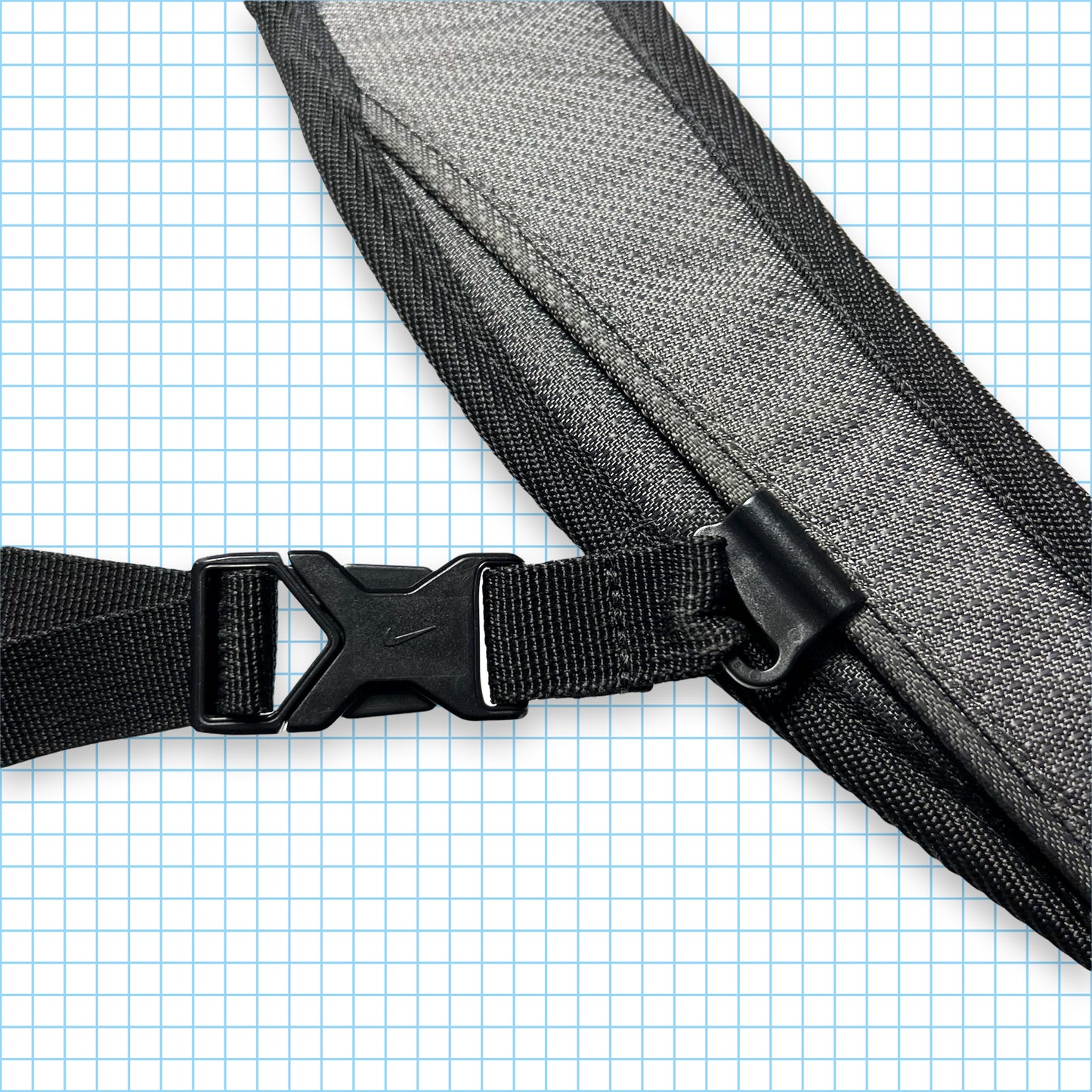 Vintage Nike Marina Blue/Grey/Black Tri-Harness Bag