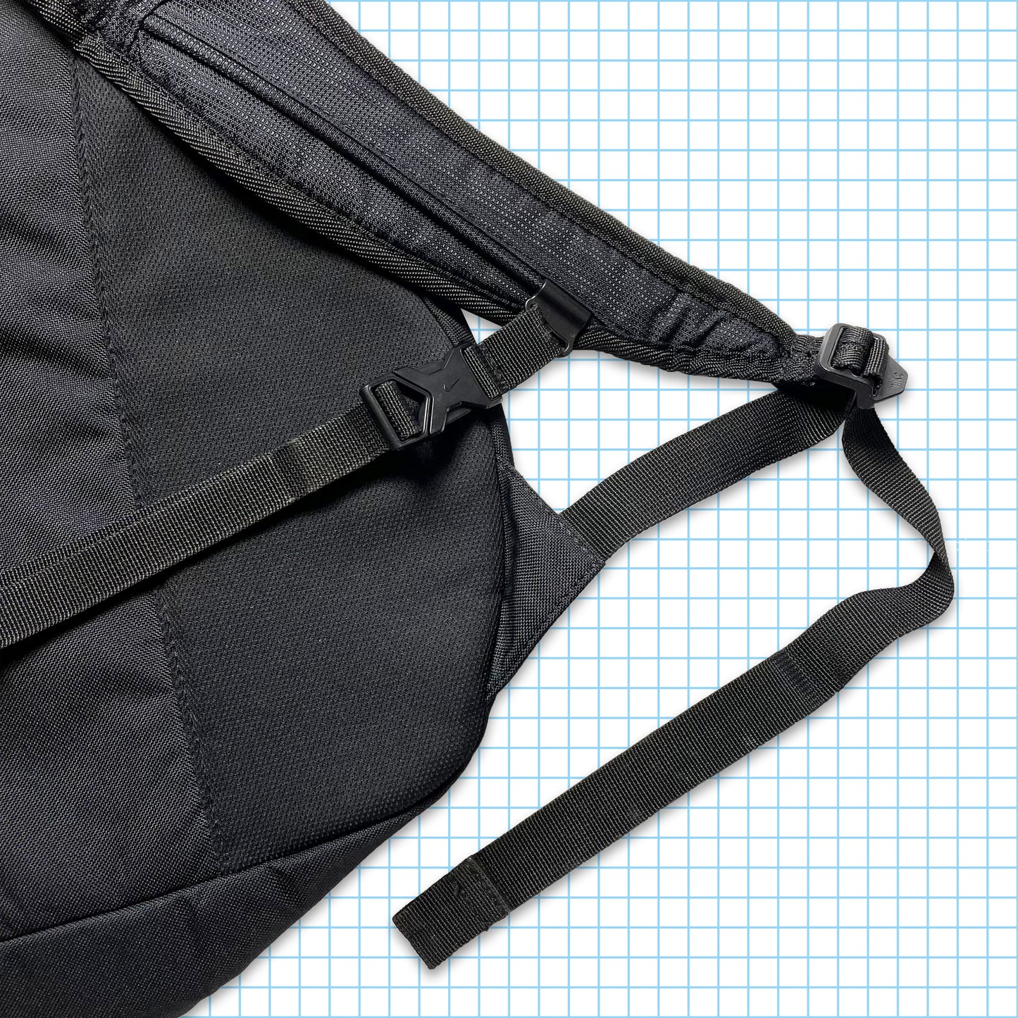 Vintage Nike Technical Black/Blue Tri-Harness Bag