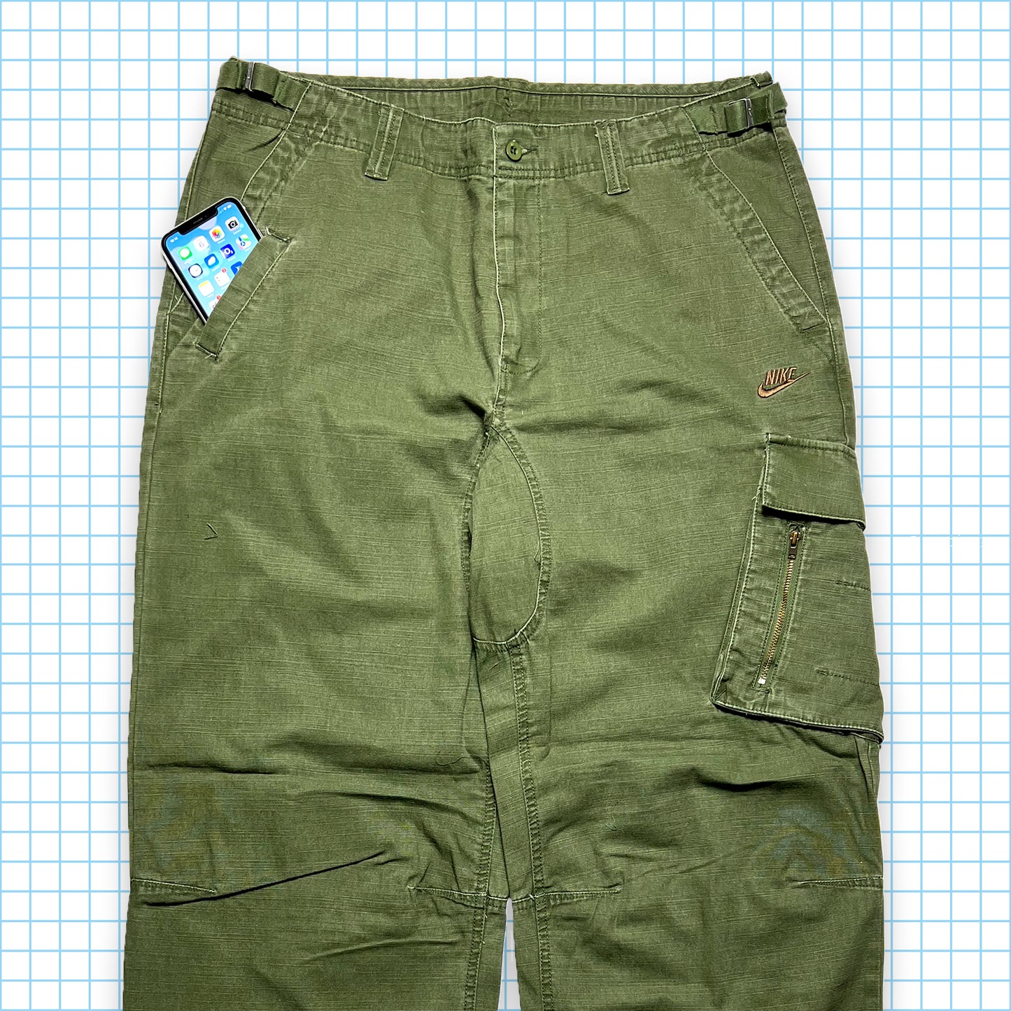 Vintage Nike Washed Khaki Cargo Pant - Multiple Sizes