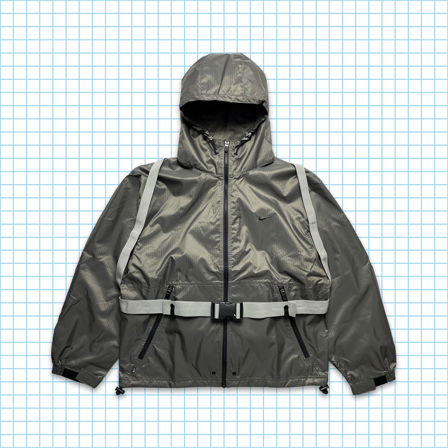 Vintage Nike Back Centre Swoosh Nylon Shimmer Jacket - Medium
