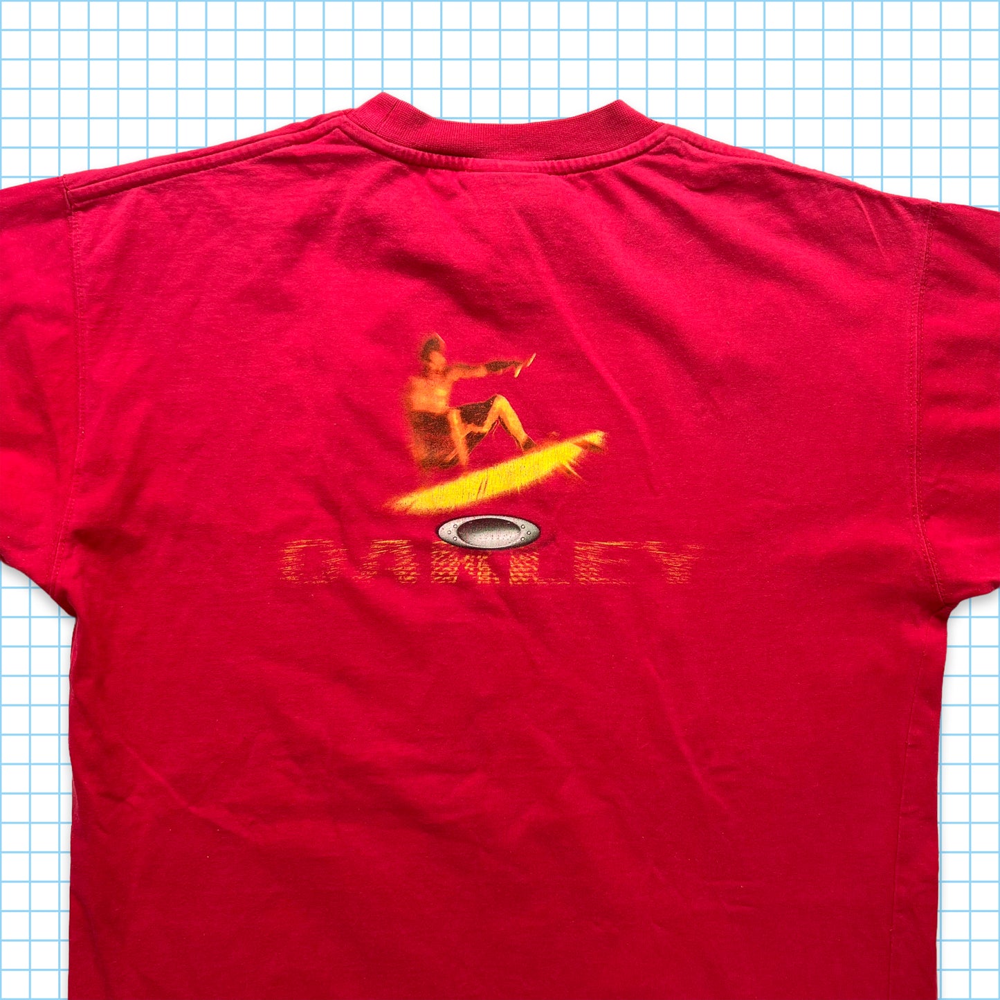 Oakley Bright Red Centre Logo Tee - Medium