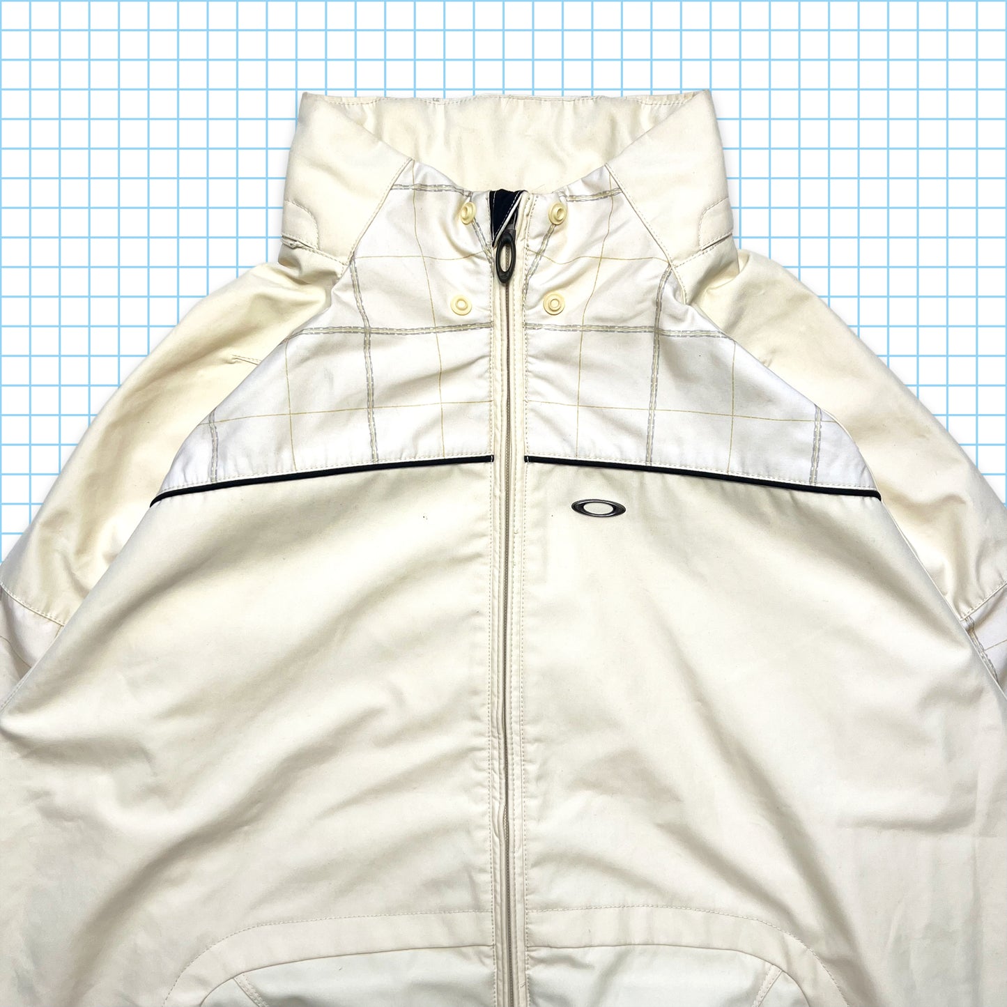 Oakley Off White Checked Jacket - Extra Large