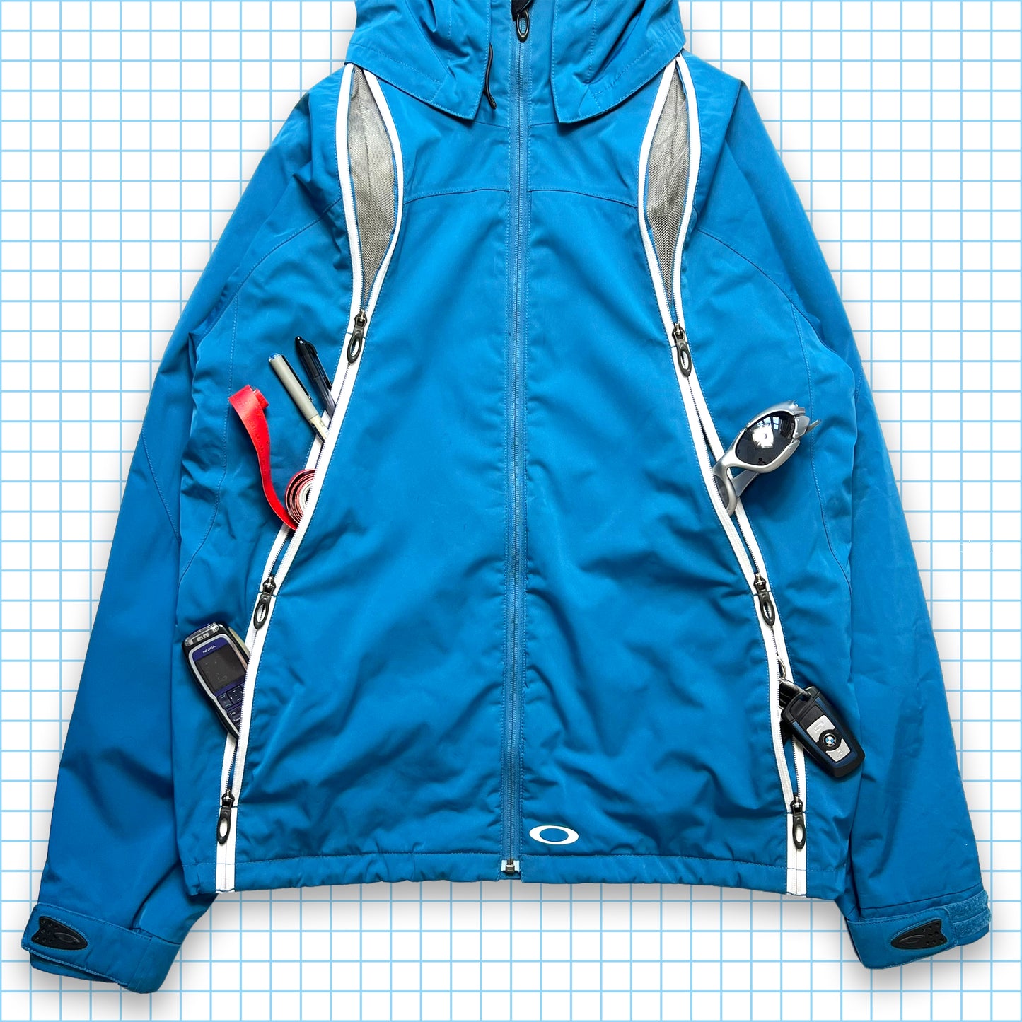 Oakley Nitro Fuel Electric Blue Multi Pocket Technical Jacket - Medium