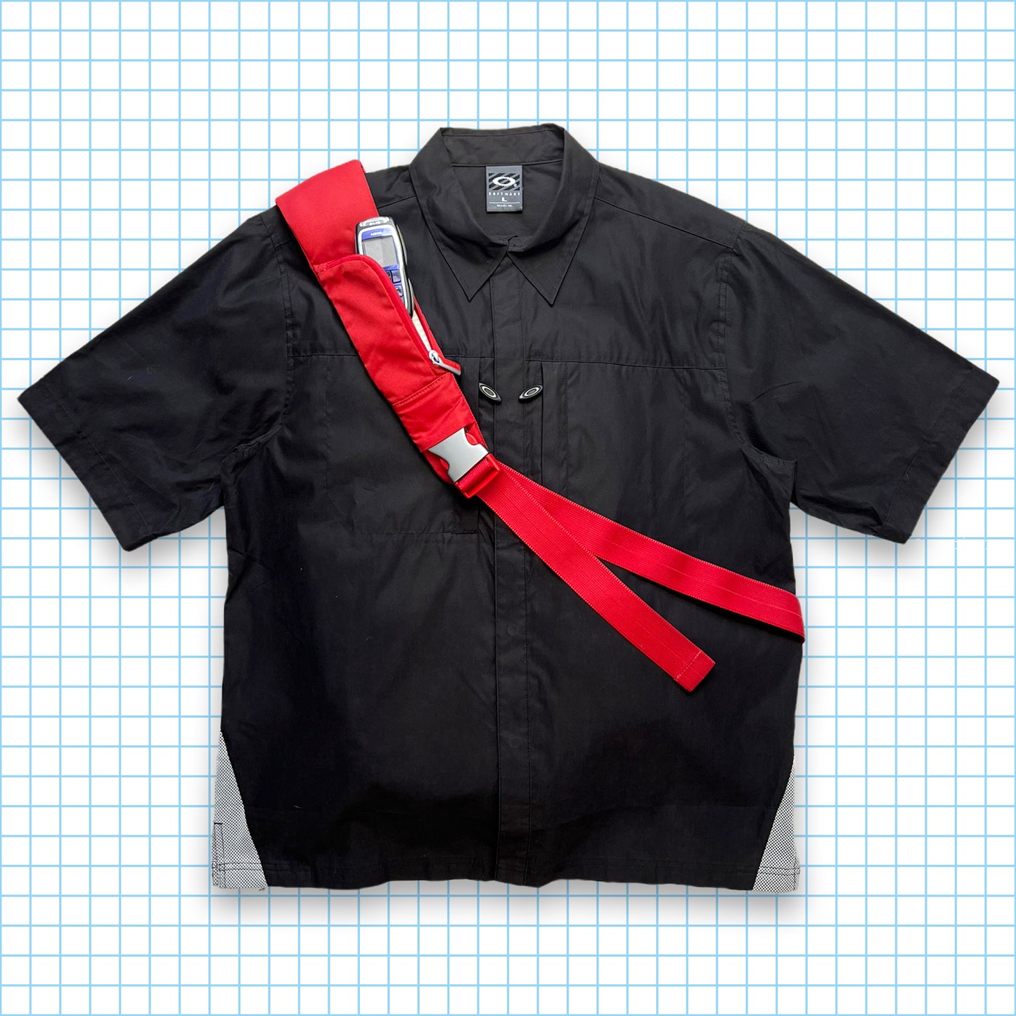 Oakley Software Jet Black Short Sleeve Shirt - Large / Extra Large